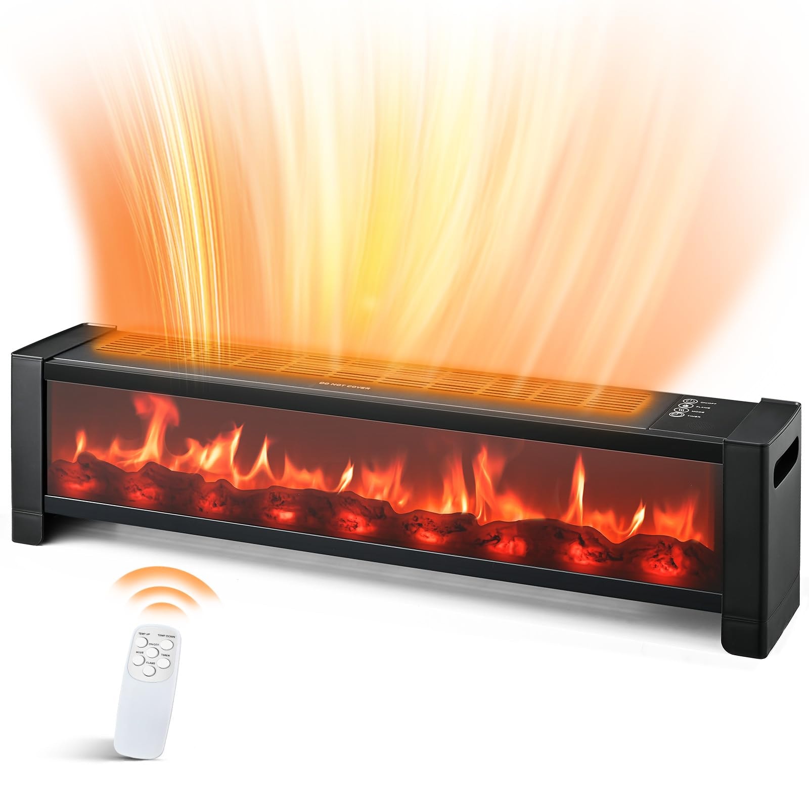 AIRO COMFORT DL16F 33-Inch 1500W Electric Baseboard Heater with Remote and Adjustable Thermostat