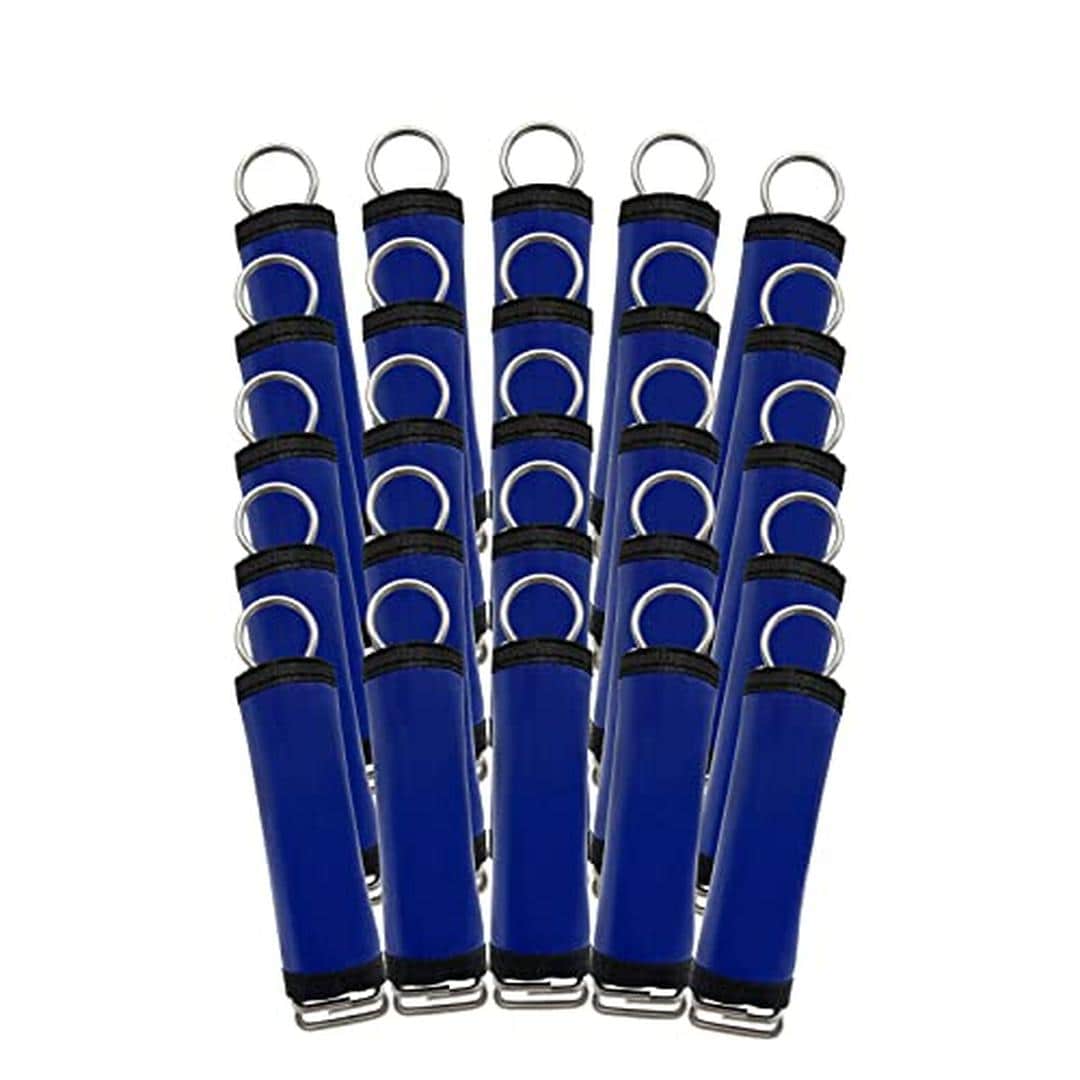 Poolzilla SW-H&L-BLUE-25PK 25 PCS Heavy Duty Vinyl Blue Pool Spring Wraps for Spring Sleeves with Hook Loop for Easy Installation
