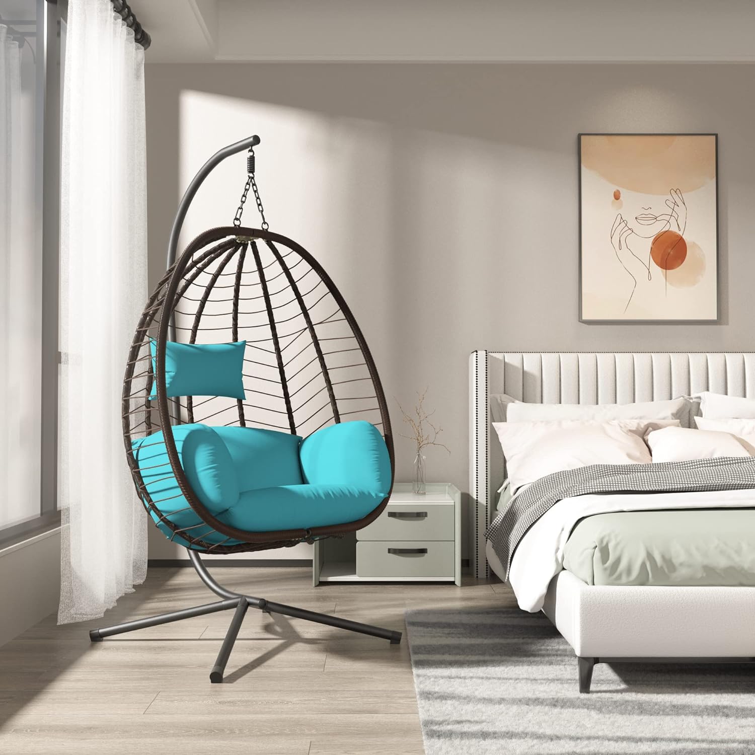 ALAULM LS-EGGCHAIR-BLUE Swing-Gliders - View #8