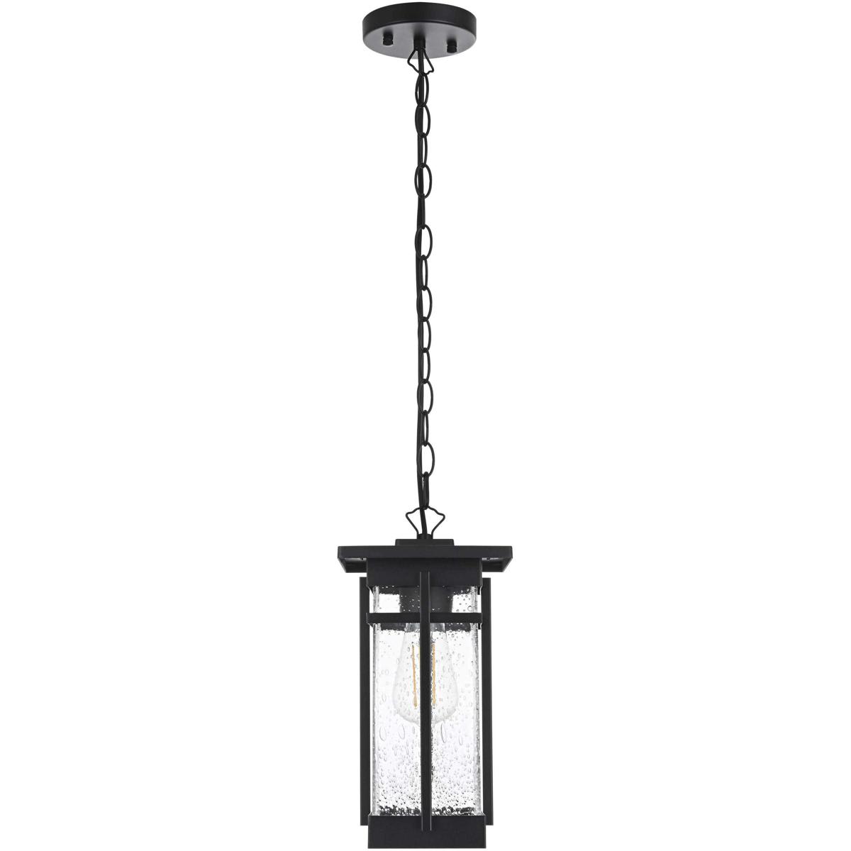 Elegant Lighting  OD321H14BK Livingston 1 Light 65 inch Black Outdoor Pendant