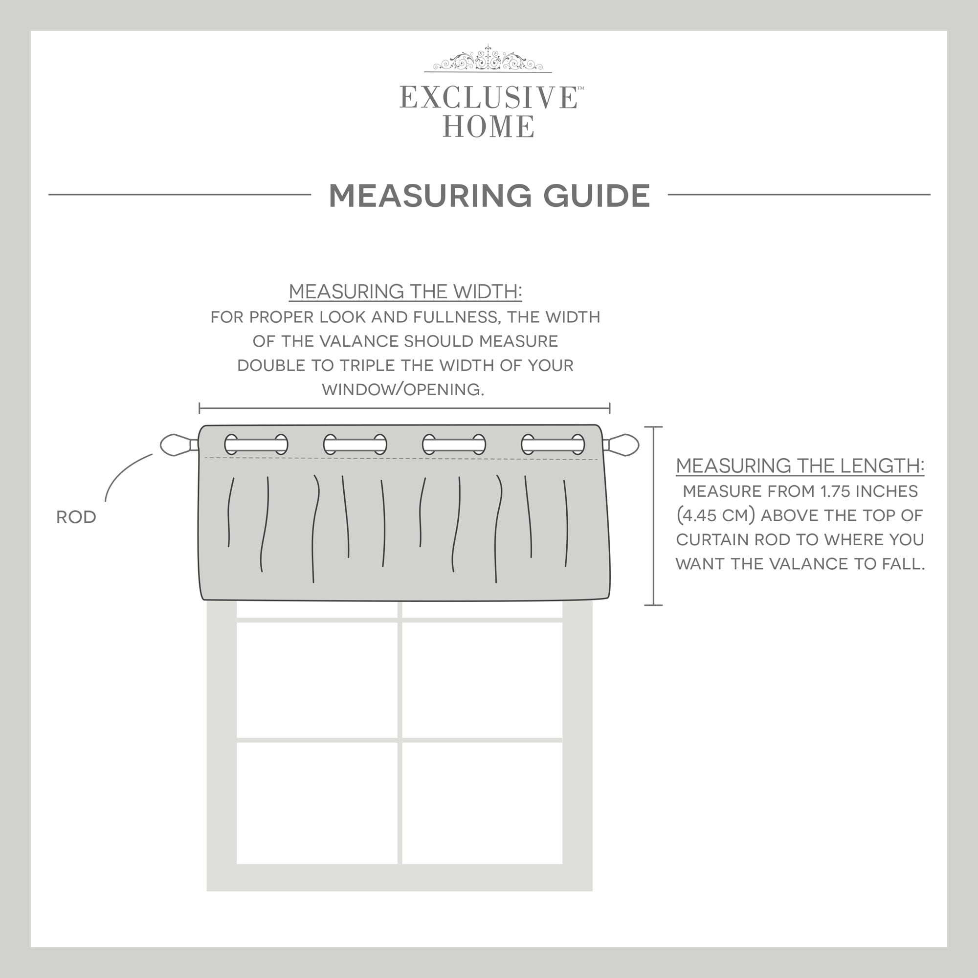 Loha Off-White Linen-Like Grommet Top Window Valance