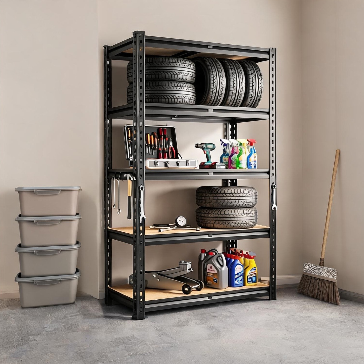 BBabe Home and Furniture Storage with 28 x 12 x 60 in and Storage Shelving 28 L x 12 W x 60 H