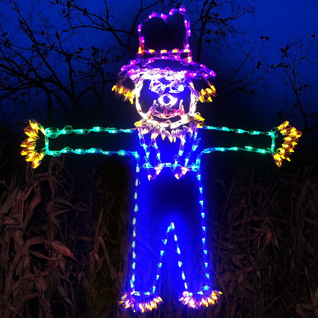Holidynamics Holiday Lighting Solut 66054 50-Inches Lighted Scarecrow Hanging decoration