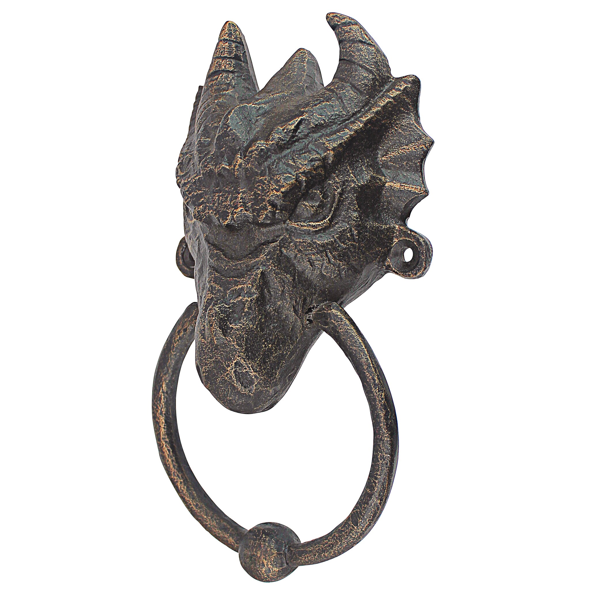 Design Toscano 5.5-in Entry Door Knocker, Bronze Finish, Iron