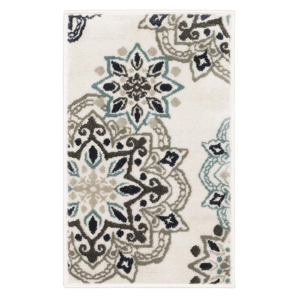 Style Selections Floral 5 X 7 (ft) Blue Indoor Floral/Botanical Rug Set ...