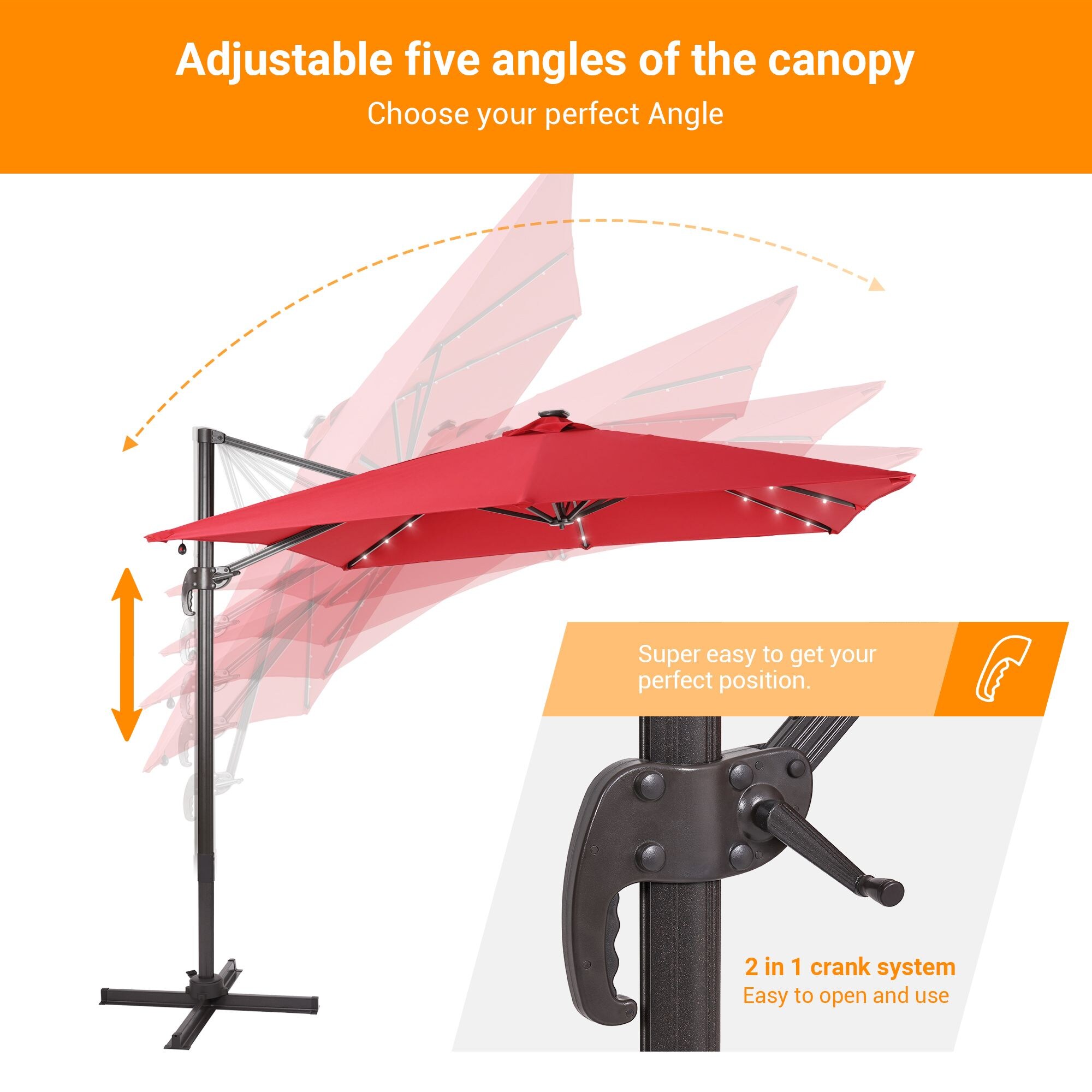 Sonkuki SD-MN99RD-LED Umbrellas-2 - View #4