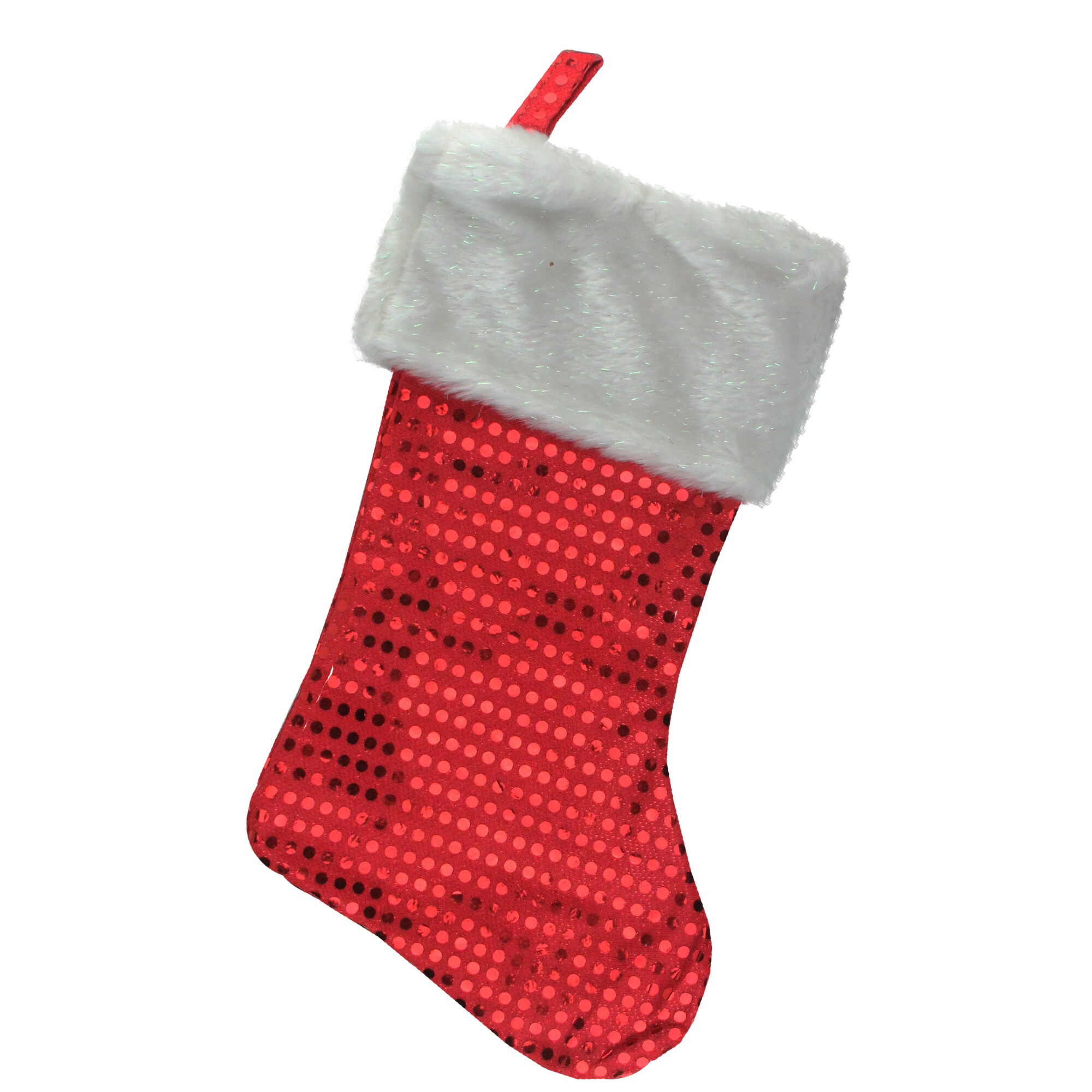 Glitzhome 24-in White Knit Christmas Stocking