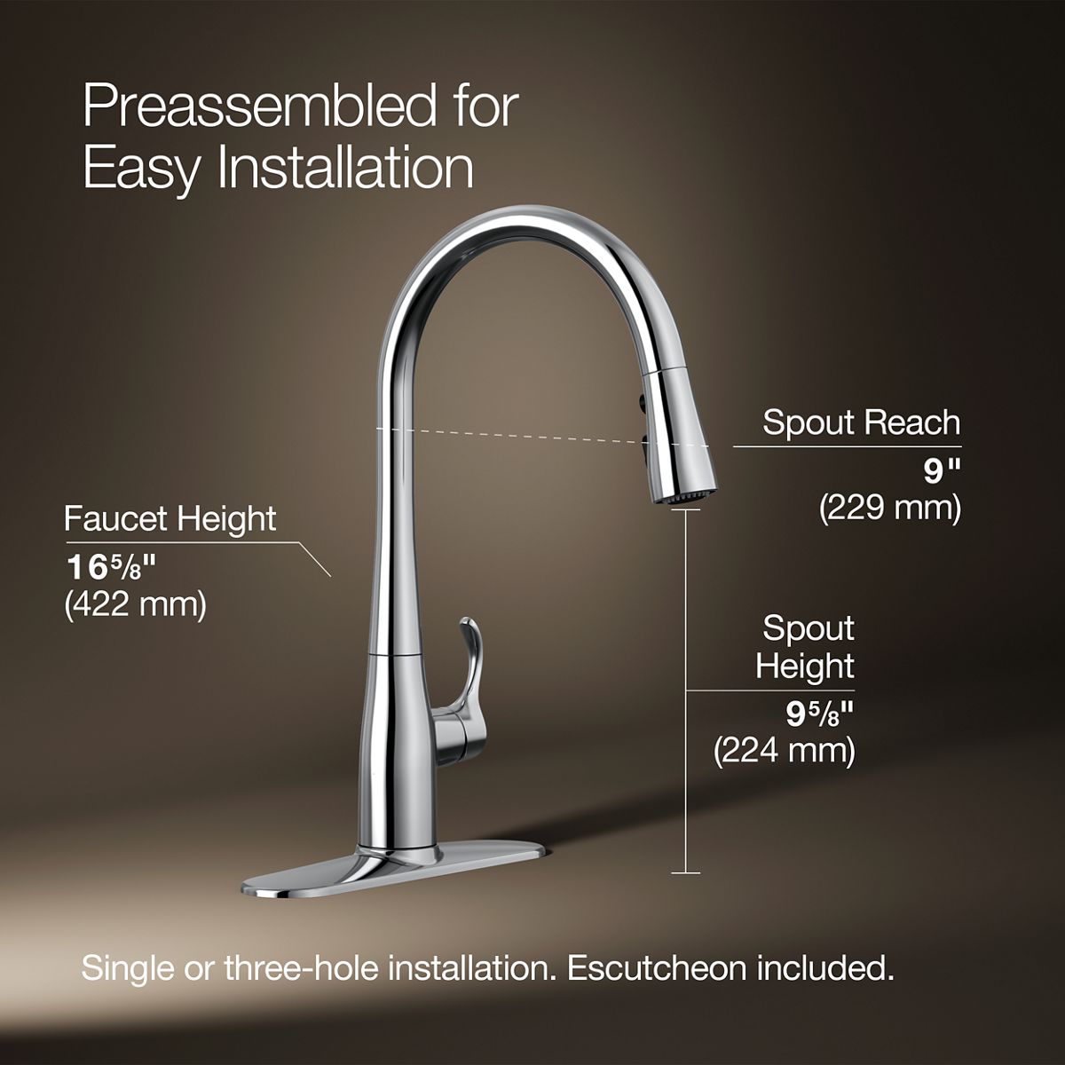 KOHLER 596-CP Kitchen-Faucets - View #11