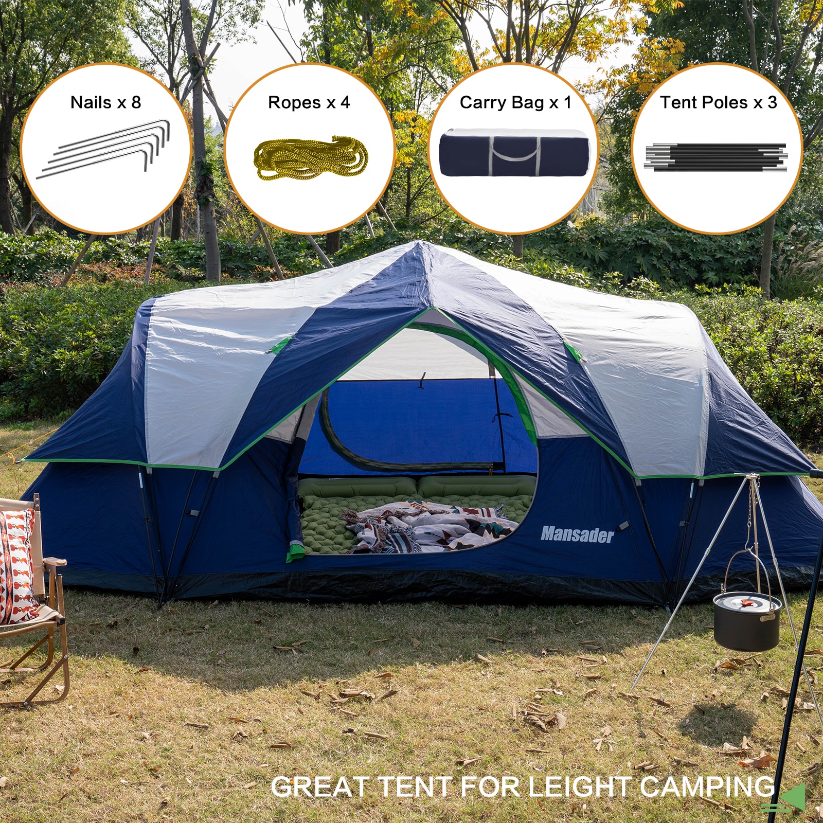 GARSING MAN-AUTODO-F-6P-BGG tents - View #2