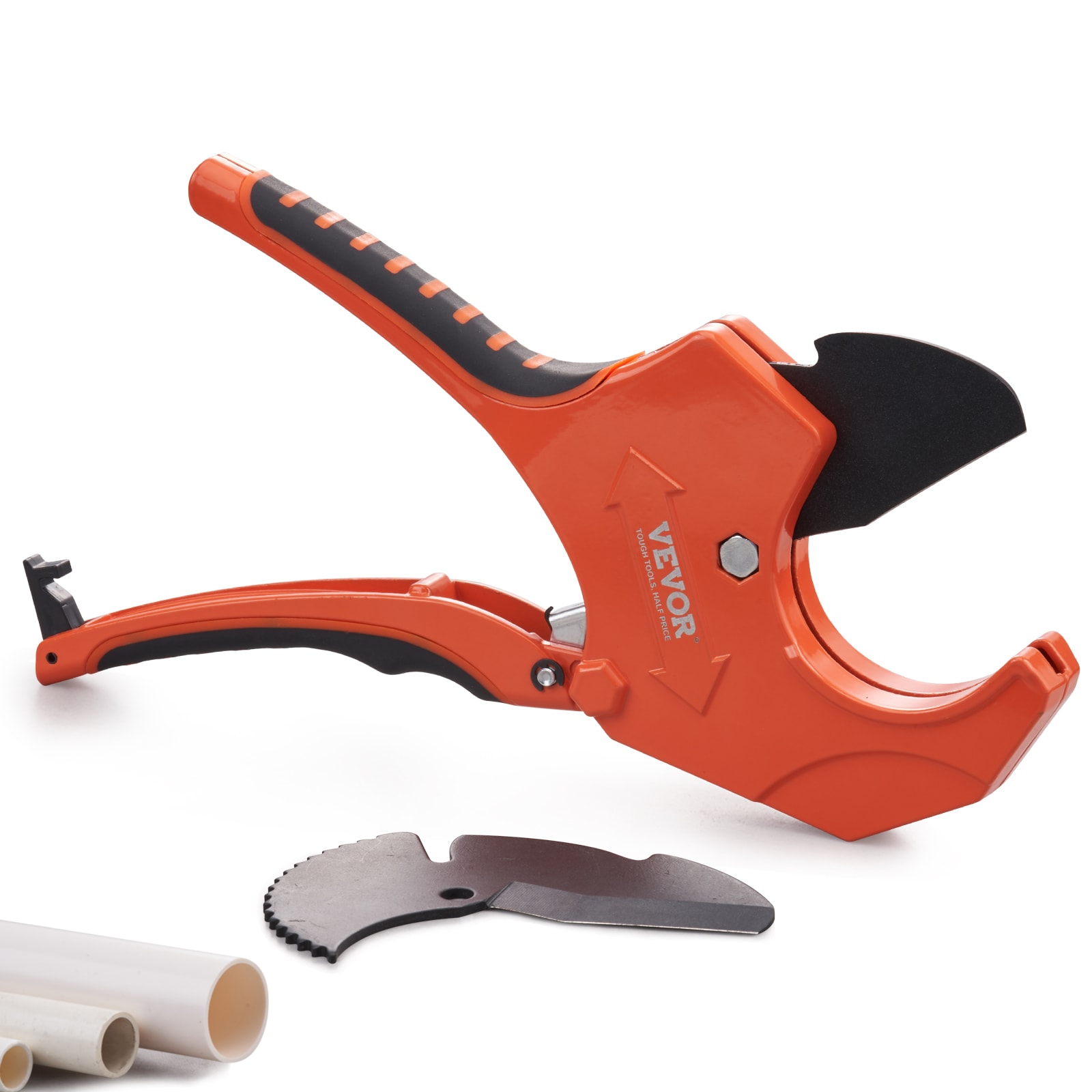 VEVOR QGQPPVC2121PVQFI9V0 PVC Pipe Cutter 2-1/2" O.D. Ratcheting 2-1/2-in PVC cutter