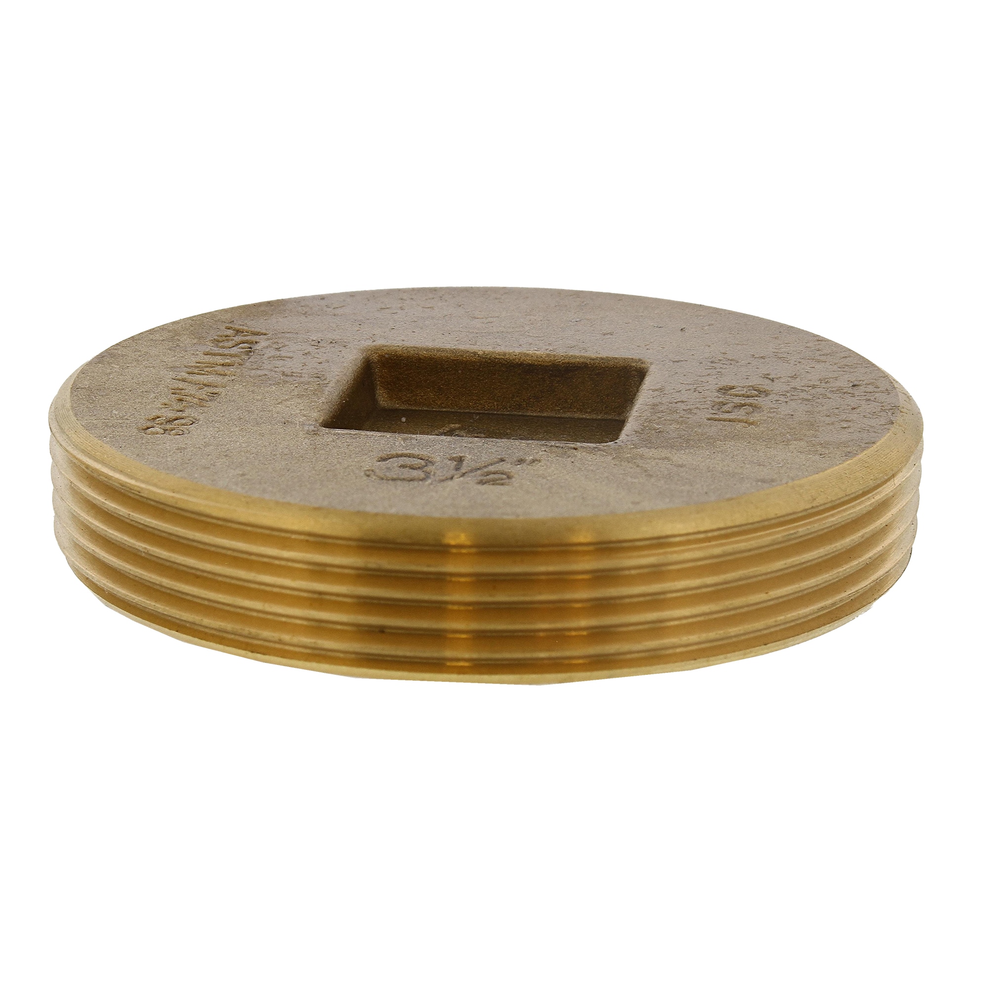 Jones Stephens P59355 Countersunk Code Pattern Plug 3.5-in Brass Round Cleanout