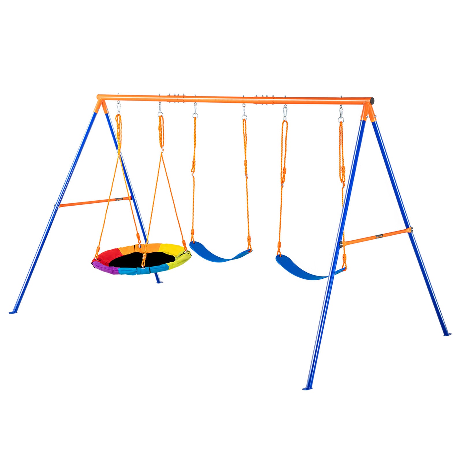 VEVOR AXQQTZ3RW000W9S5KV0 1 Saucer 2 Belt Swing Seats Three Seats Plastic and Metal Belt Swing