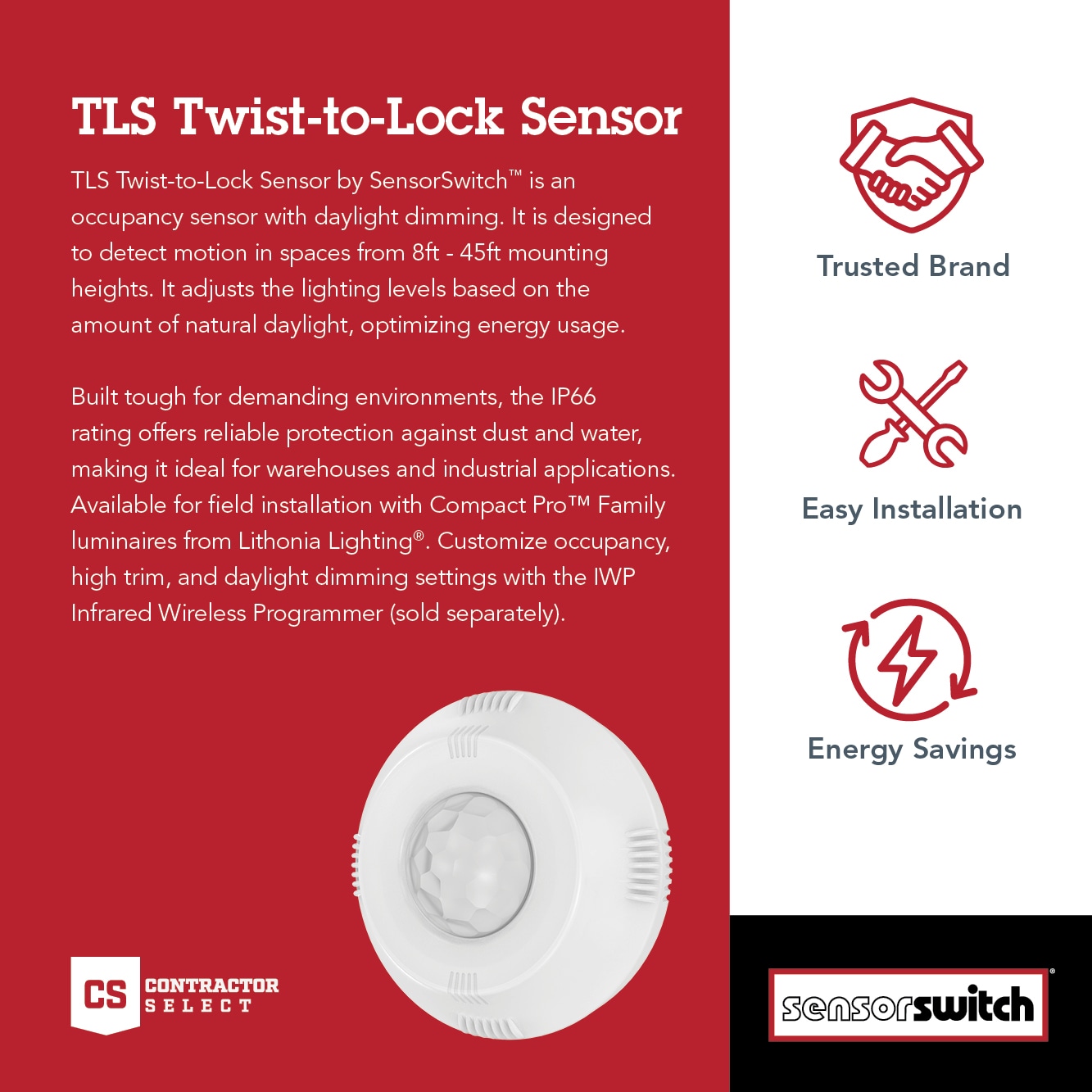 Sensor Switch TLSWH Outdoor-Motion-Light-Sensor-Adapters - View #2