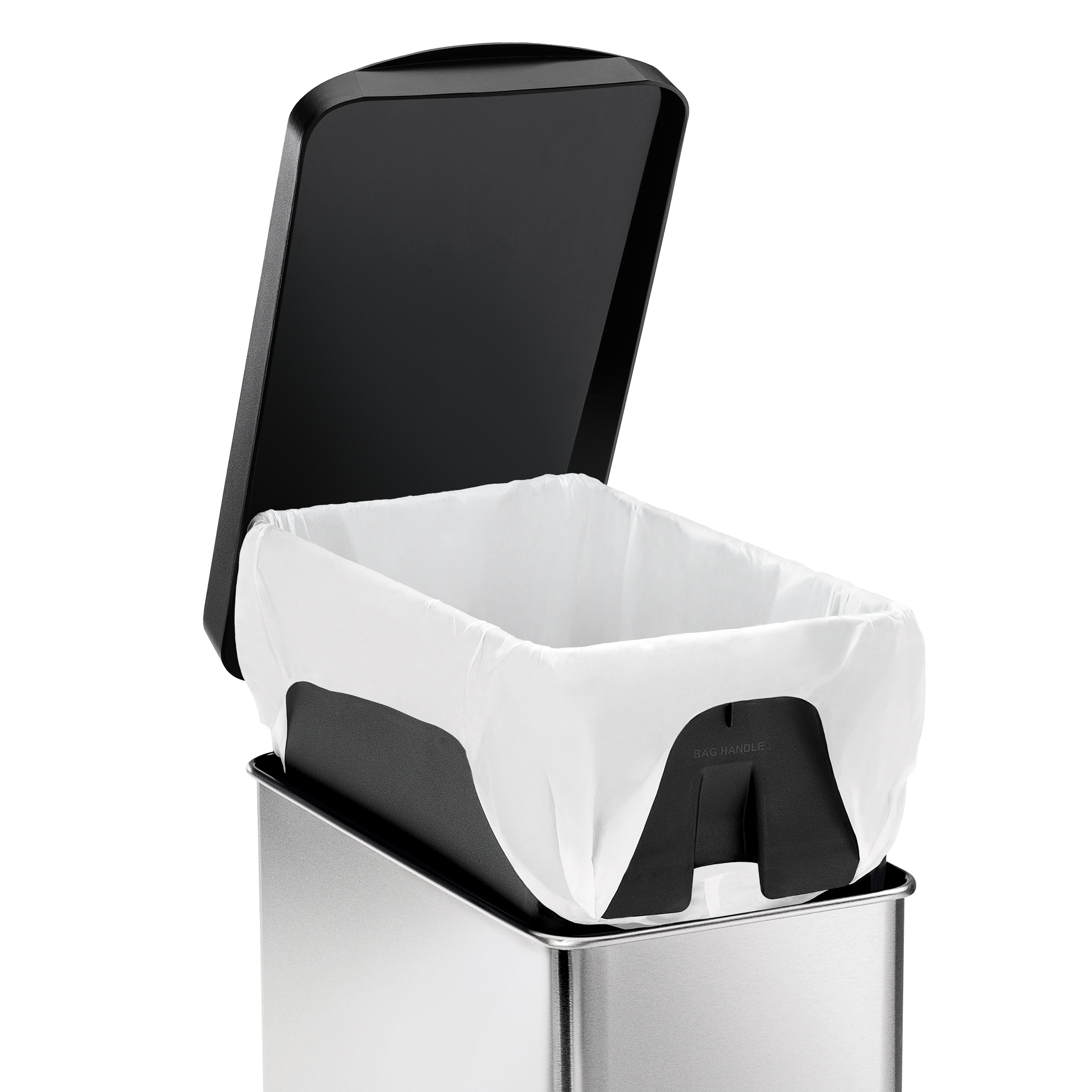 Stainless Steel Slim Step-On Trash Can