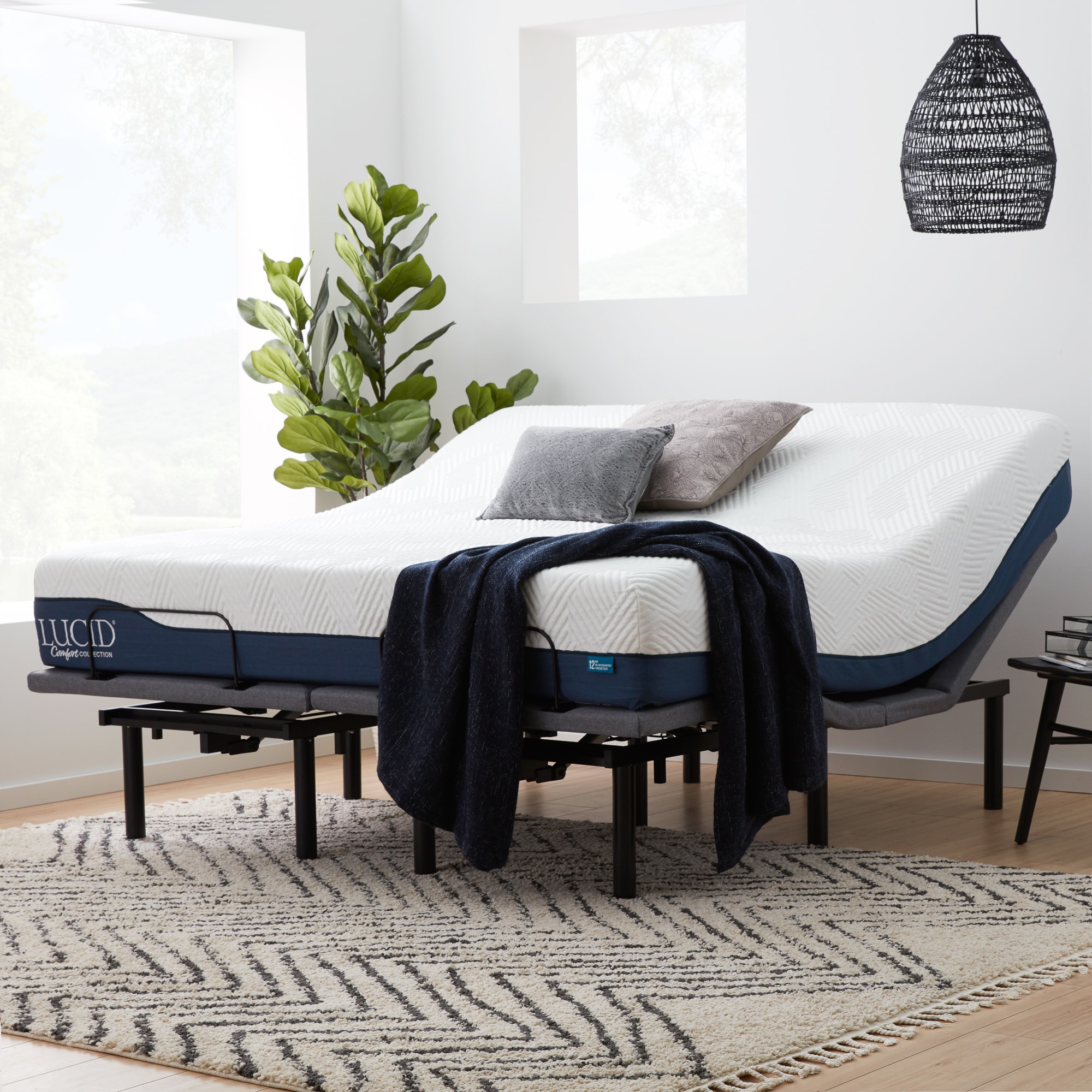 LUCID Comfort Collection Deluxe Adjustable Bed Base - On Sale