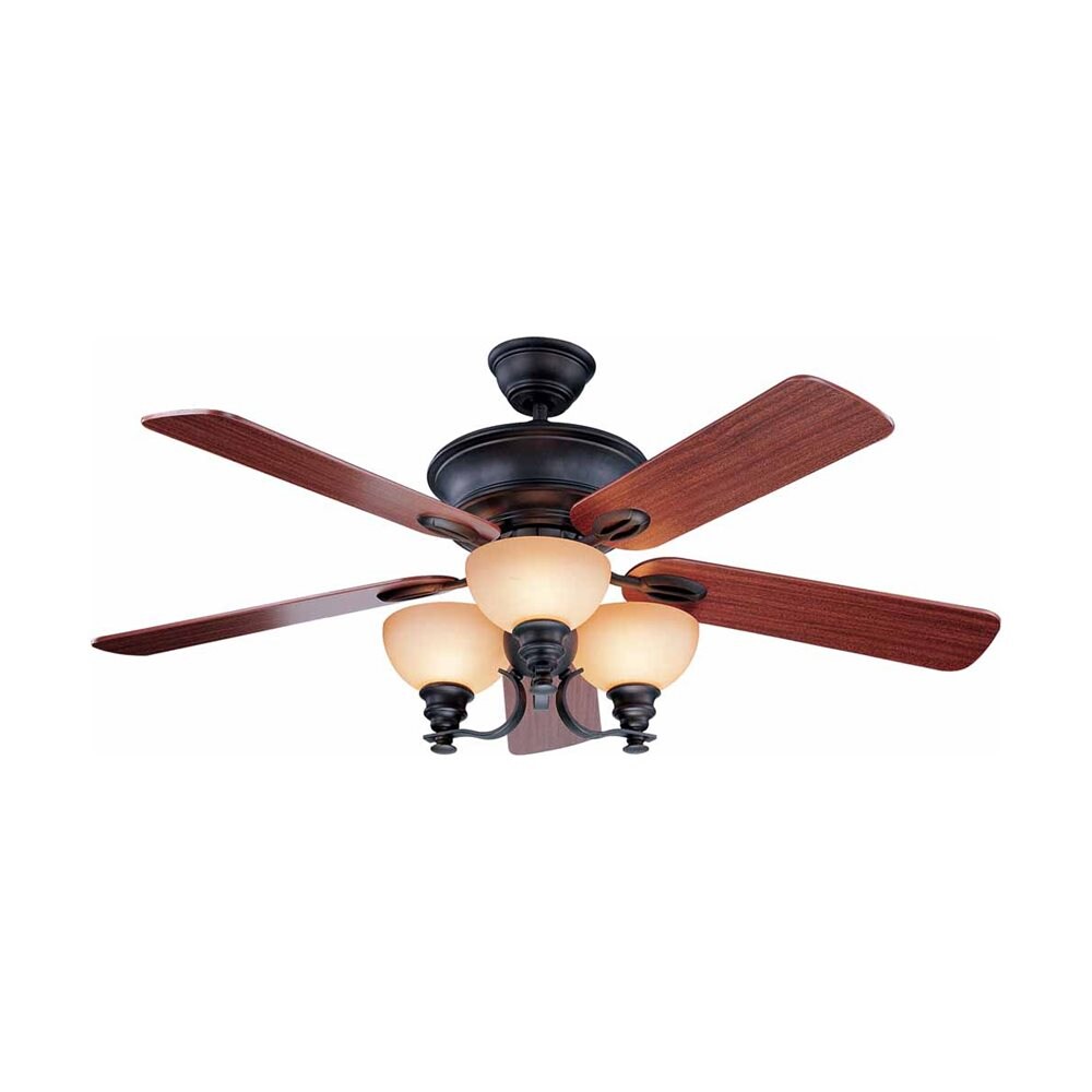  V4155-65 Rainier 52-in Ceiling Fan with Light Kit and Remote (5-Blade)