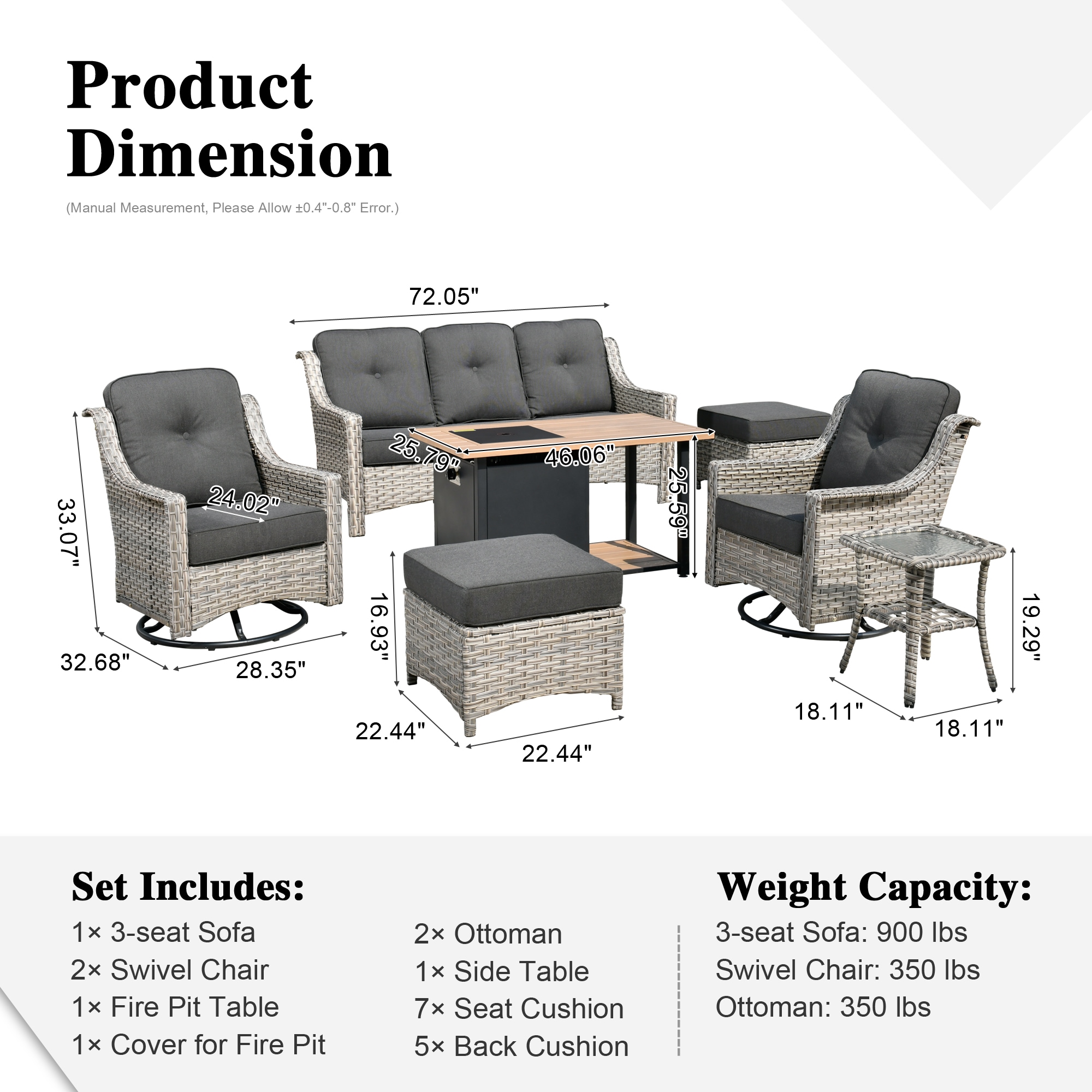 Ovios RFP11PD1-6Y Patio-Conversation-Sets - View #7