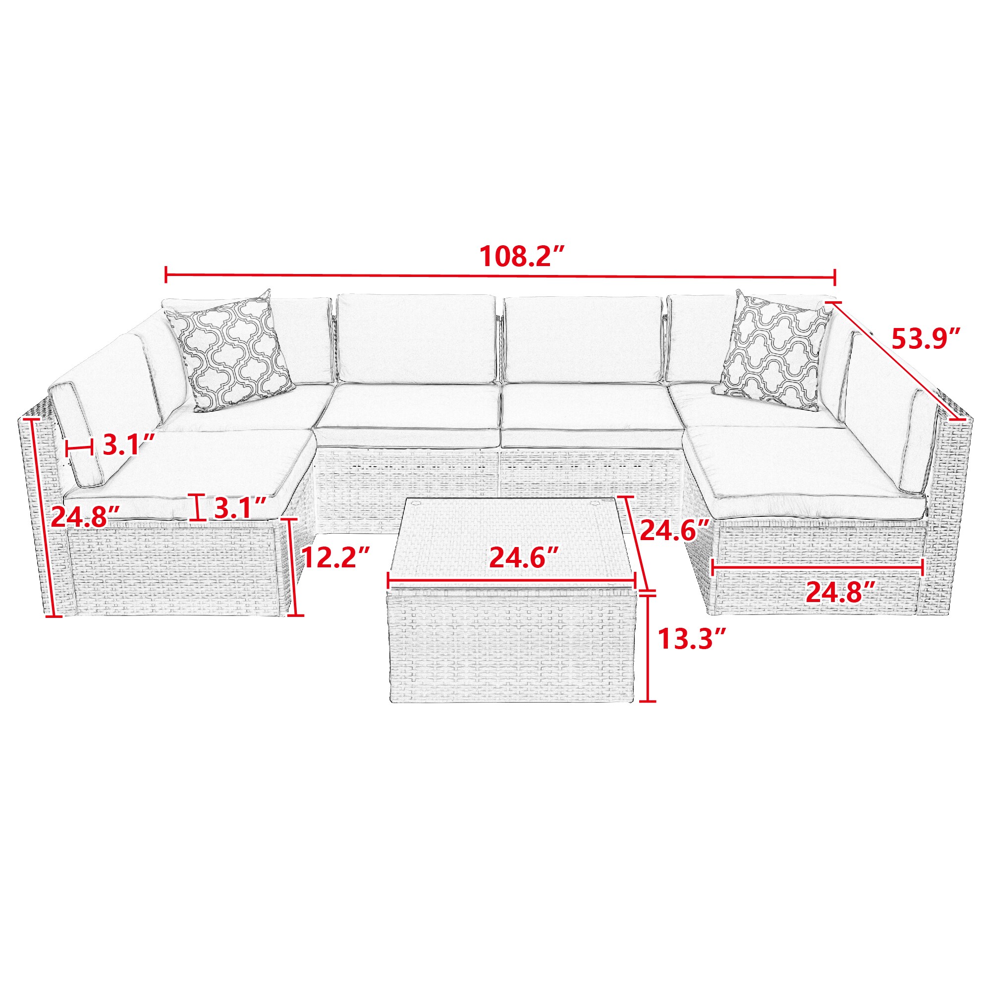 Bayfeve BF-0020HF Patio-Conversation-Sets - View #6