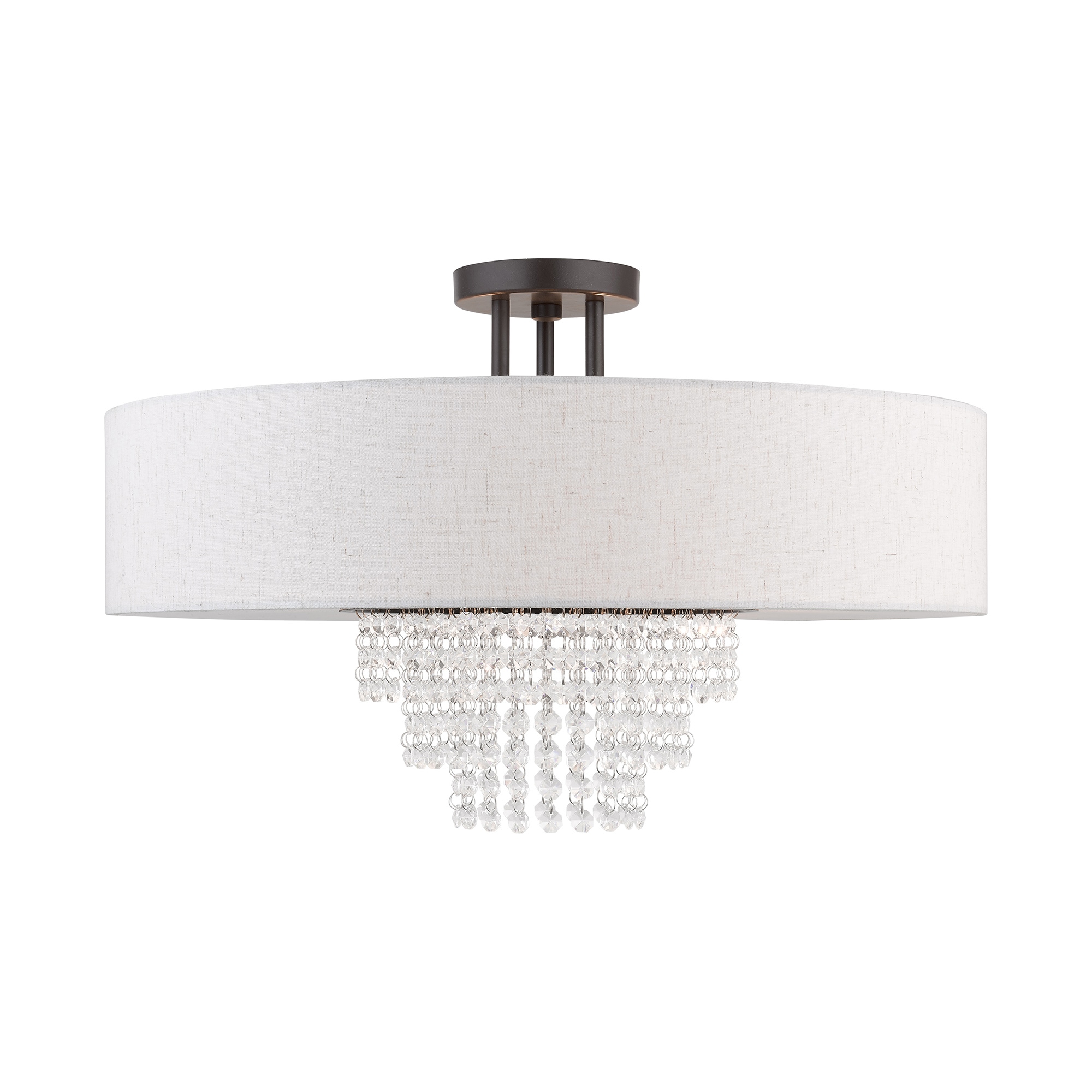 Carlisle English Bronze 5-Light Indoor/Outdoor Semi-Flush Drum