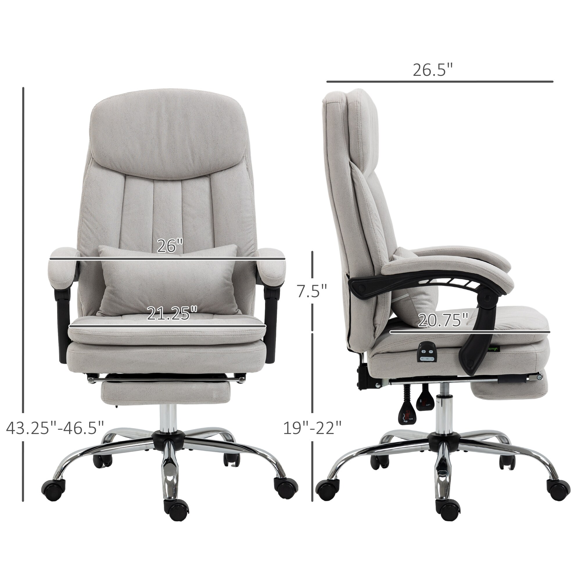 Vinsetto 921-675V80LG Office-Chairs - View #3