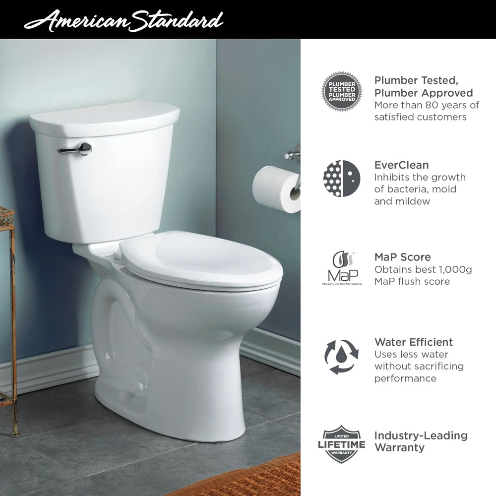 Cadet Pro White Elongated Floor Mounted Toilet