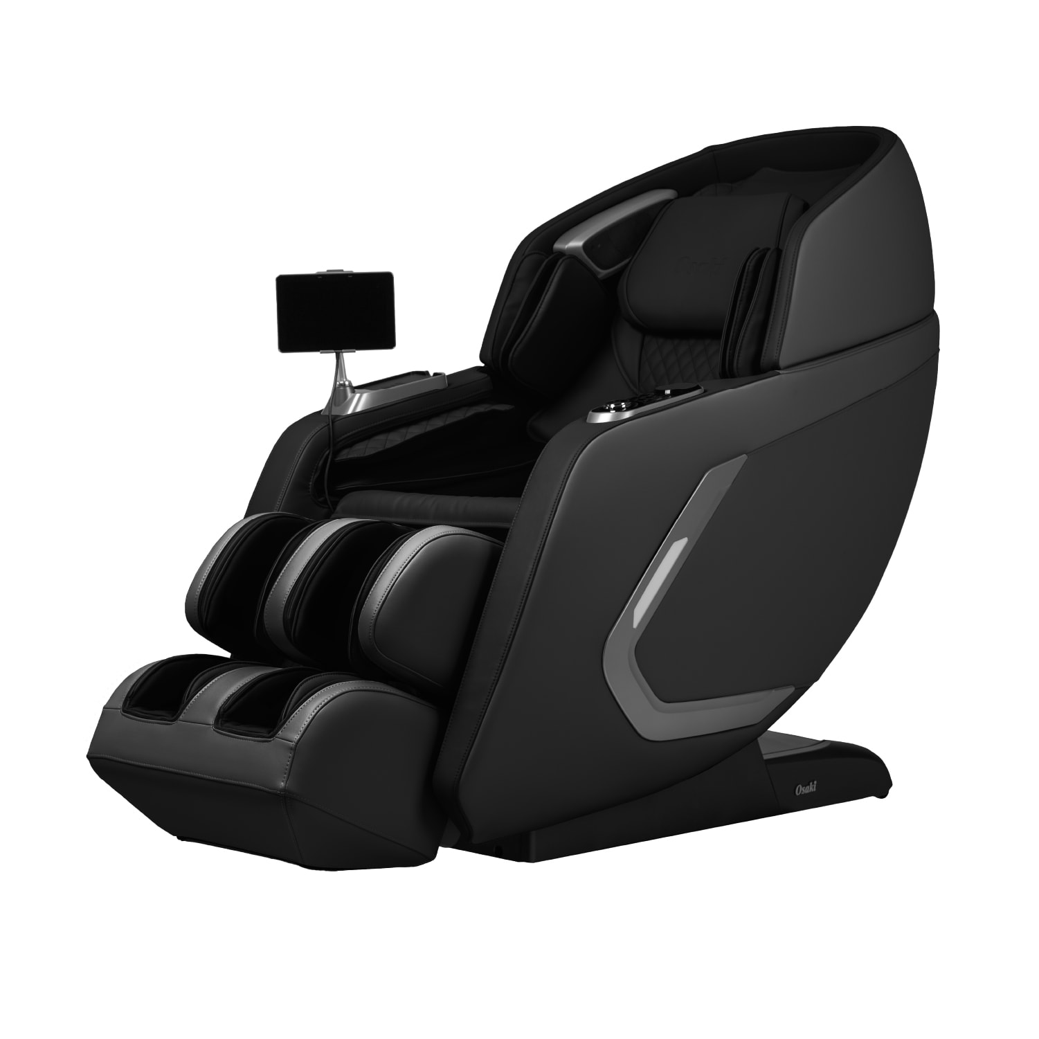 Osaki BRAVODUOBL 4D Bravo Duo Black Faux leather Upholstered Powered Reclining Zero Gravity Massage chair