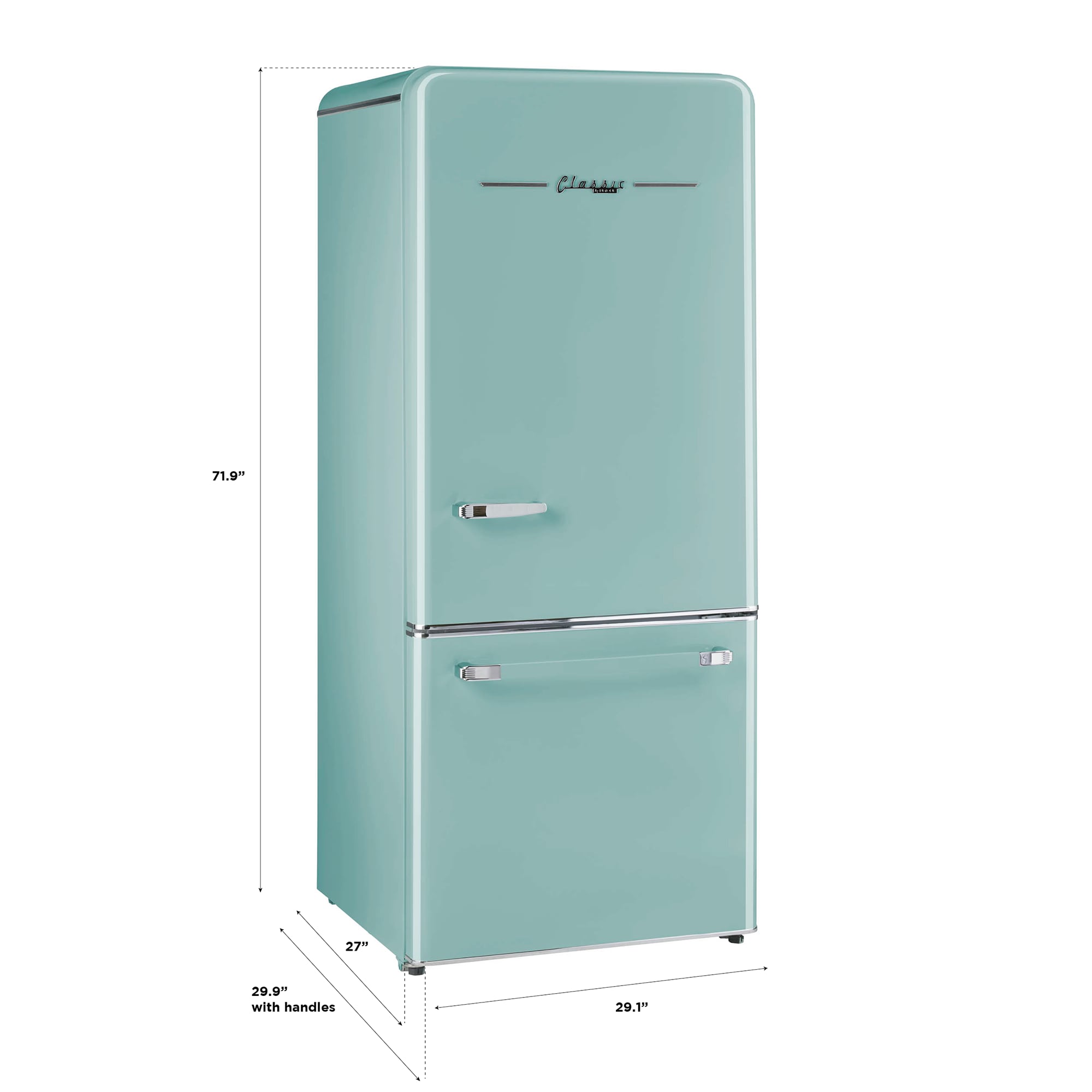 Classic Retro 9 cu. ft. Electric Bottom-Mount Refrigerator - Unique  Appliances