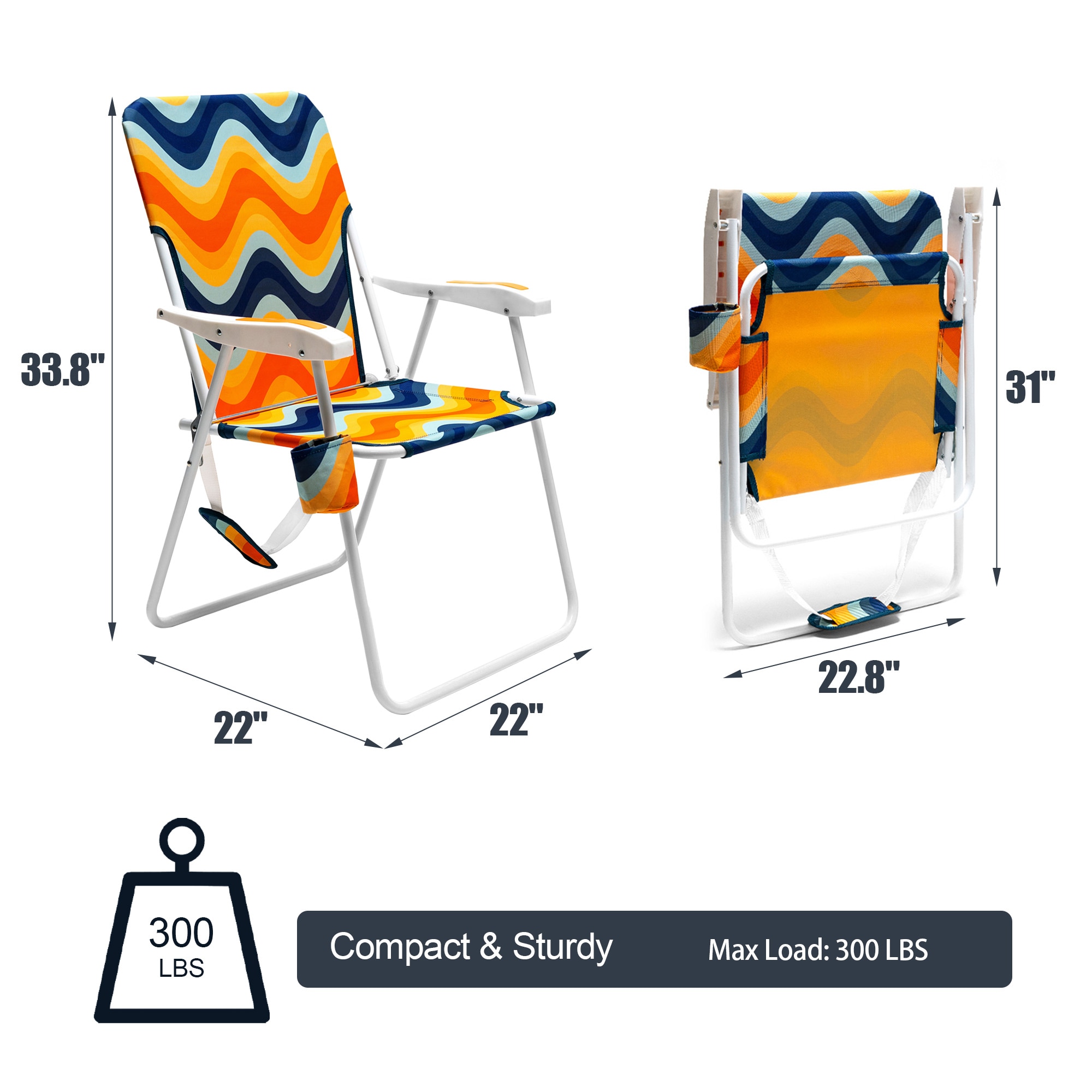 Clihome CL-P2AC1165XOG2 Beach-Camping-Chairs - View #4