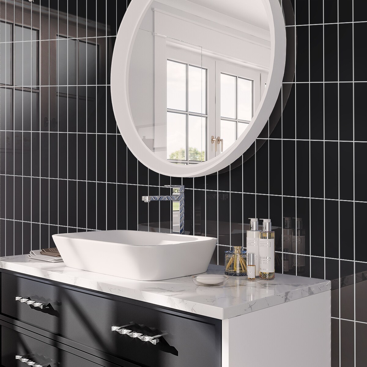 Apollo Tile RID88BLKGLA Ceramic-Tile - View #5