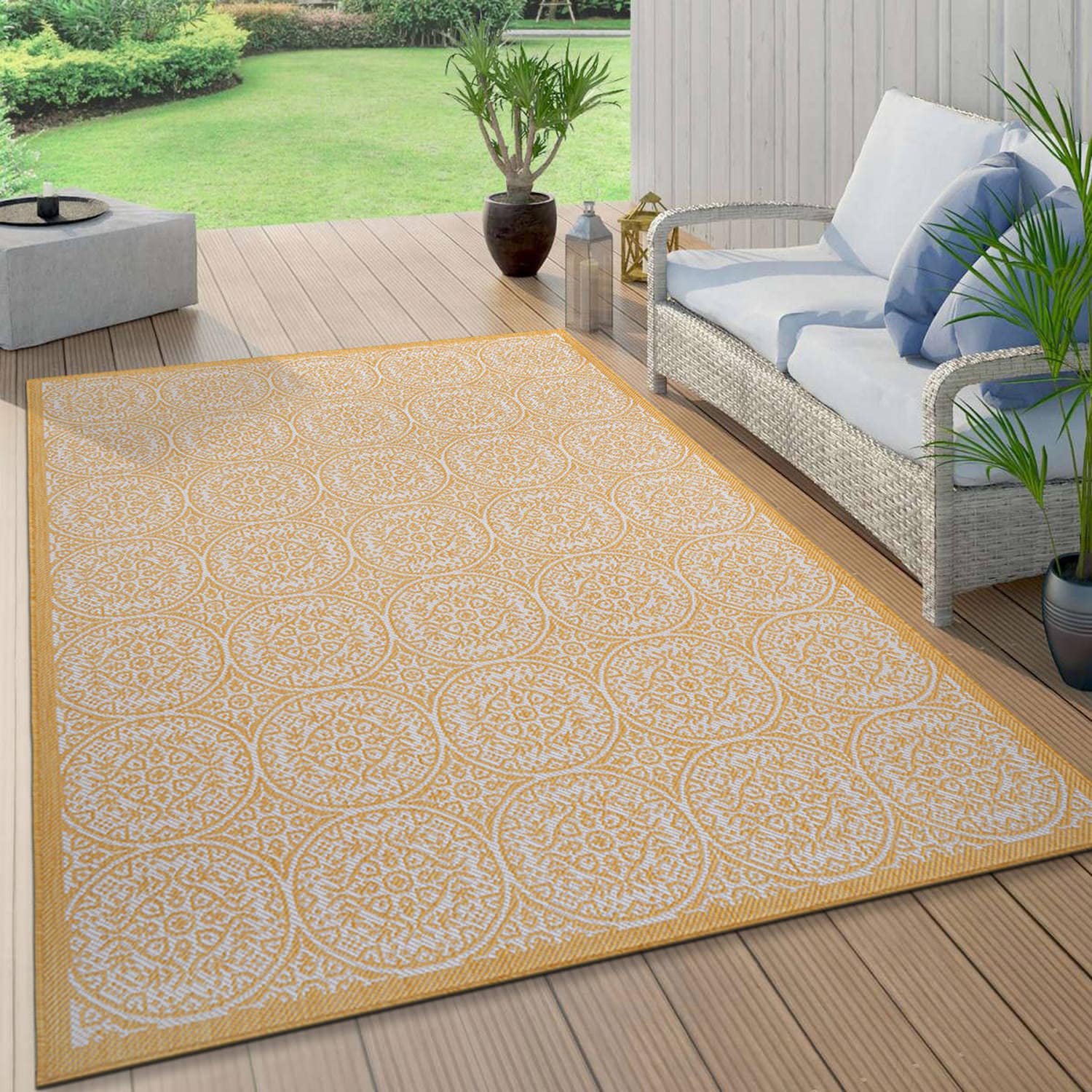 World Rug Gallery 121YELLOW8X10 rugs - View #2