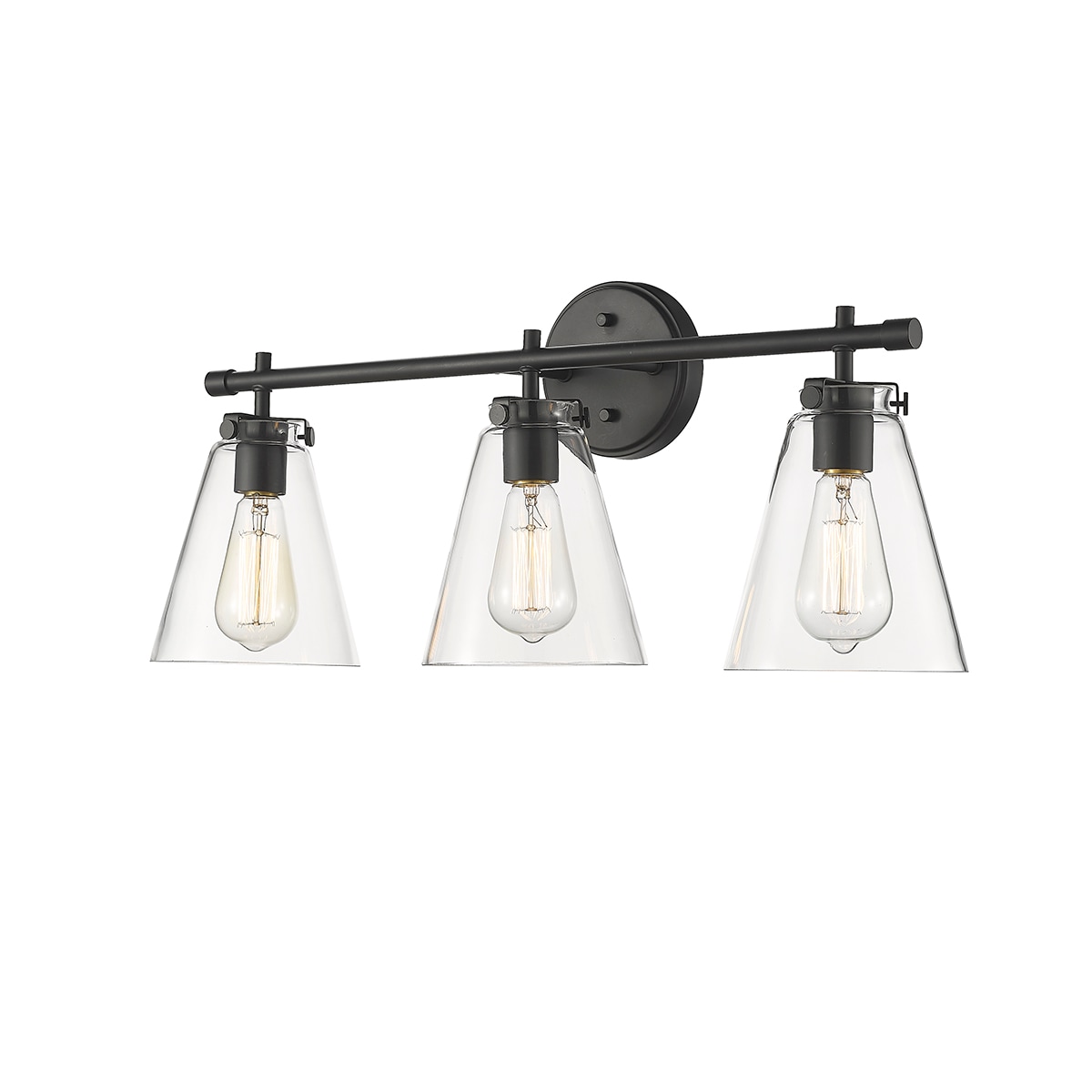 Millennium Lighting 8123-MB Aliza 26-in 3 -Light Matte Black Transitional Vanity light