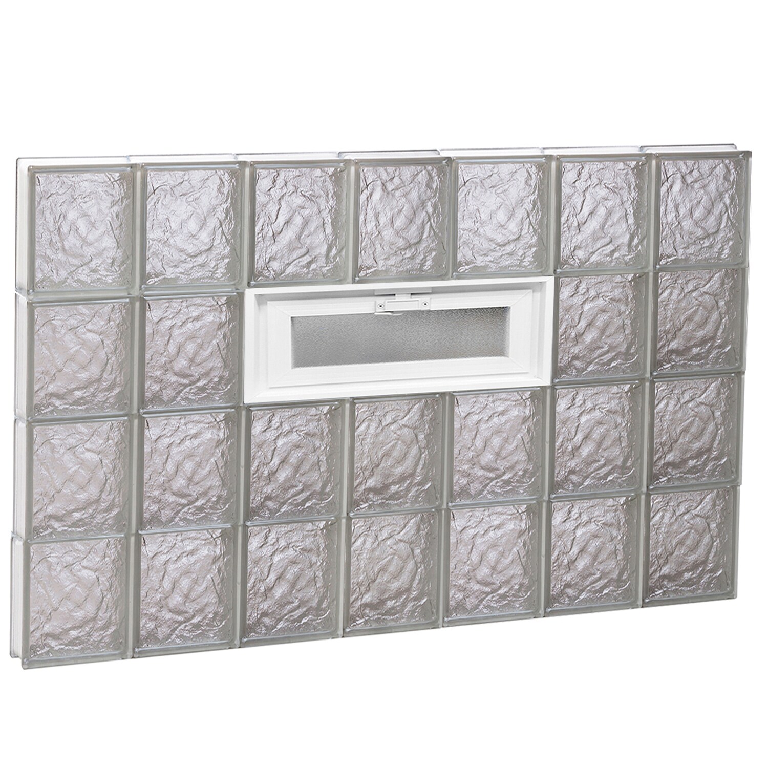 REDI2SET V4232IS Ice Glass 40.25-in x 31-in Frameless Replacement Glass Block Window