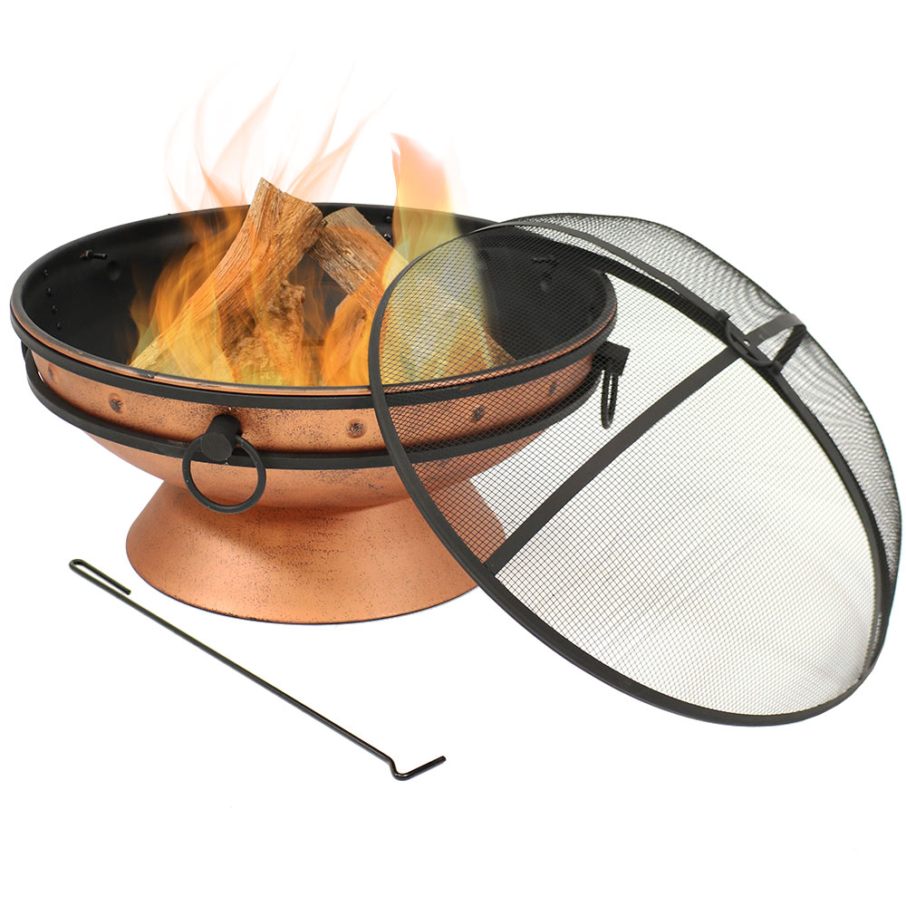 10 Inch Deep Copper Wood Burning Fire Pits At Lowes Com   17825614 