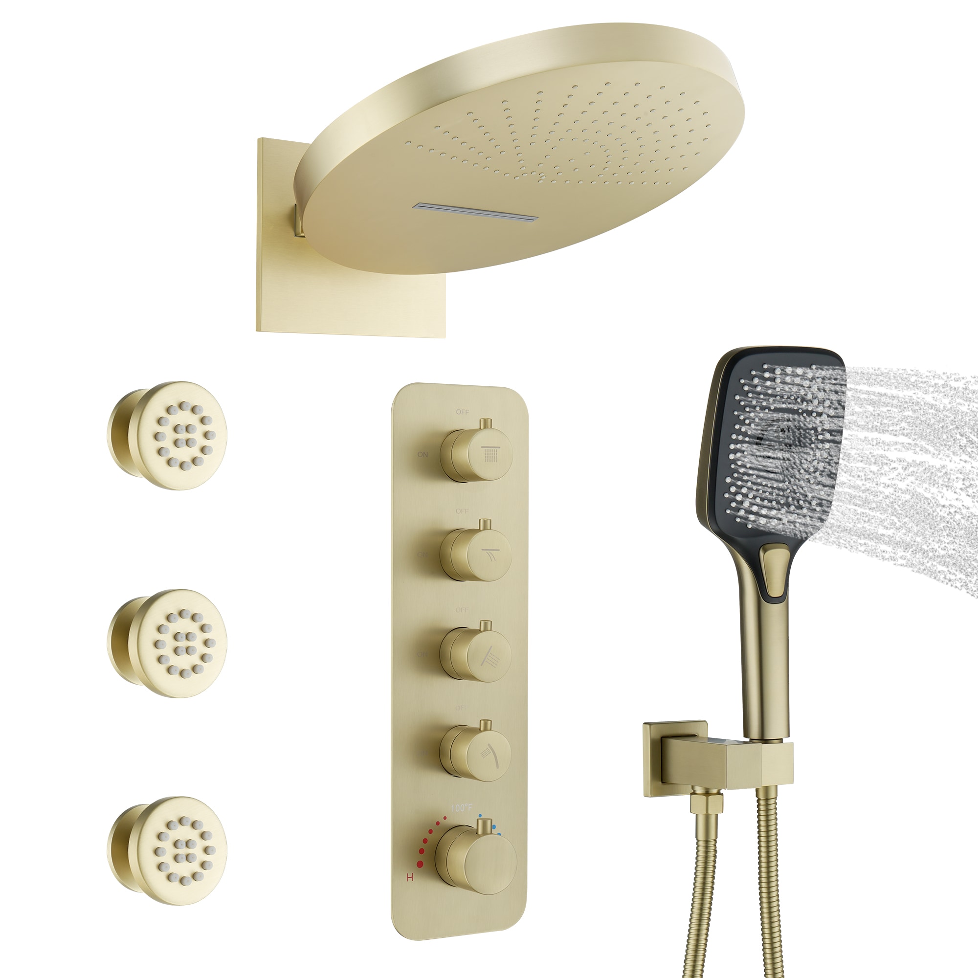 CASAINC CA-A4361-BG Showerhead-Bar-Panels - View #5