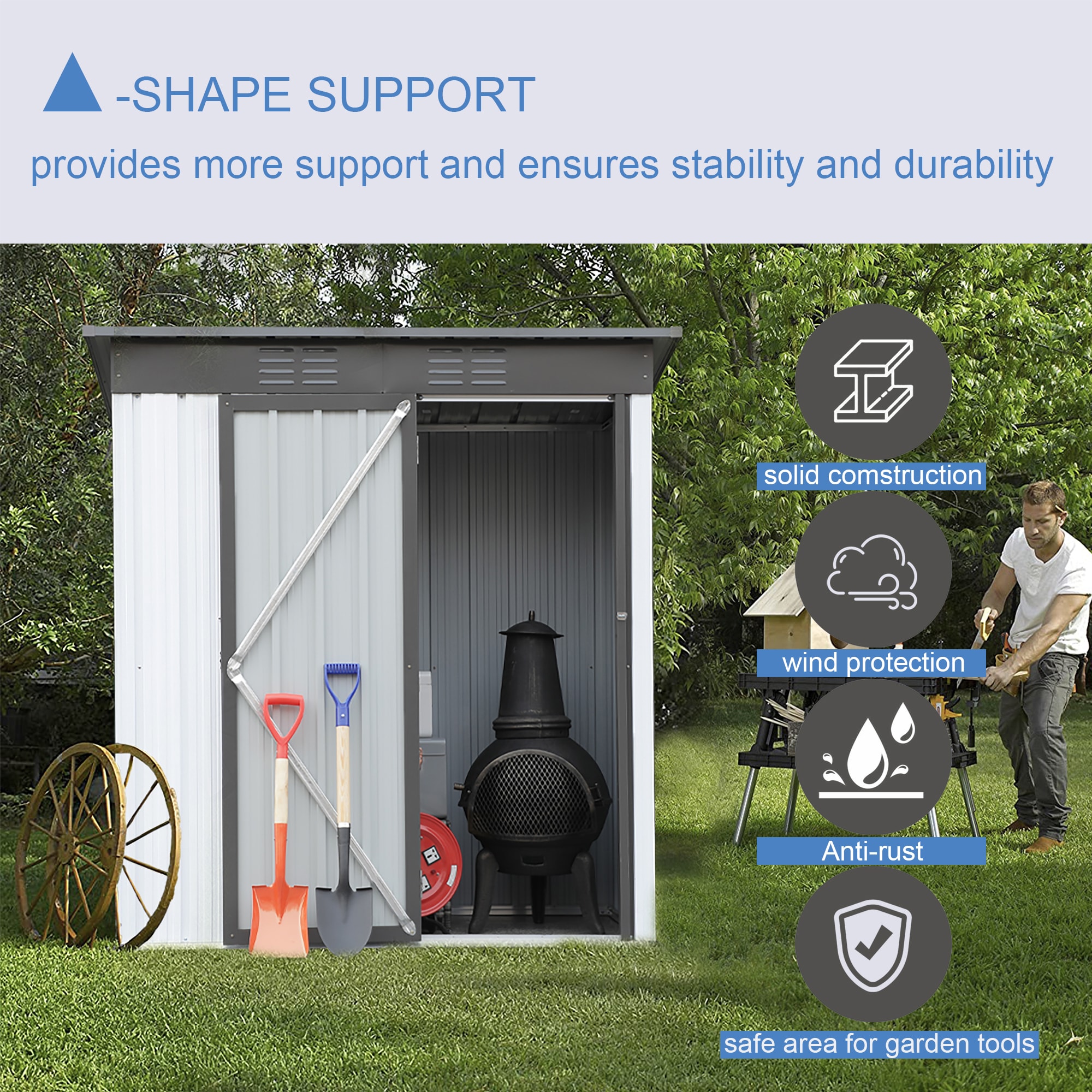 Forclover ALOR-XA94 Metal-Storage-Buildings-Sheds - View #7