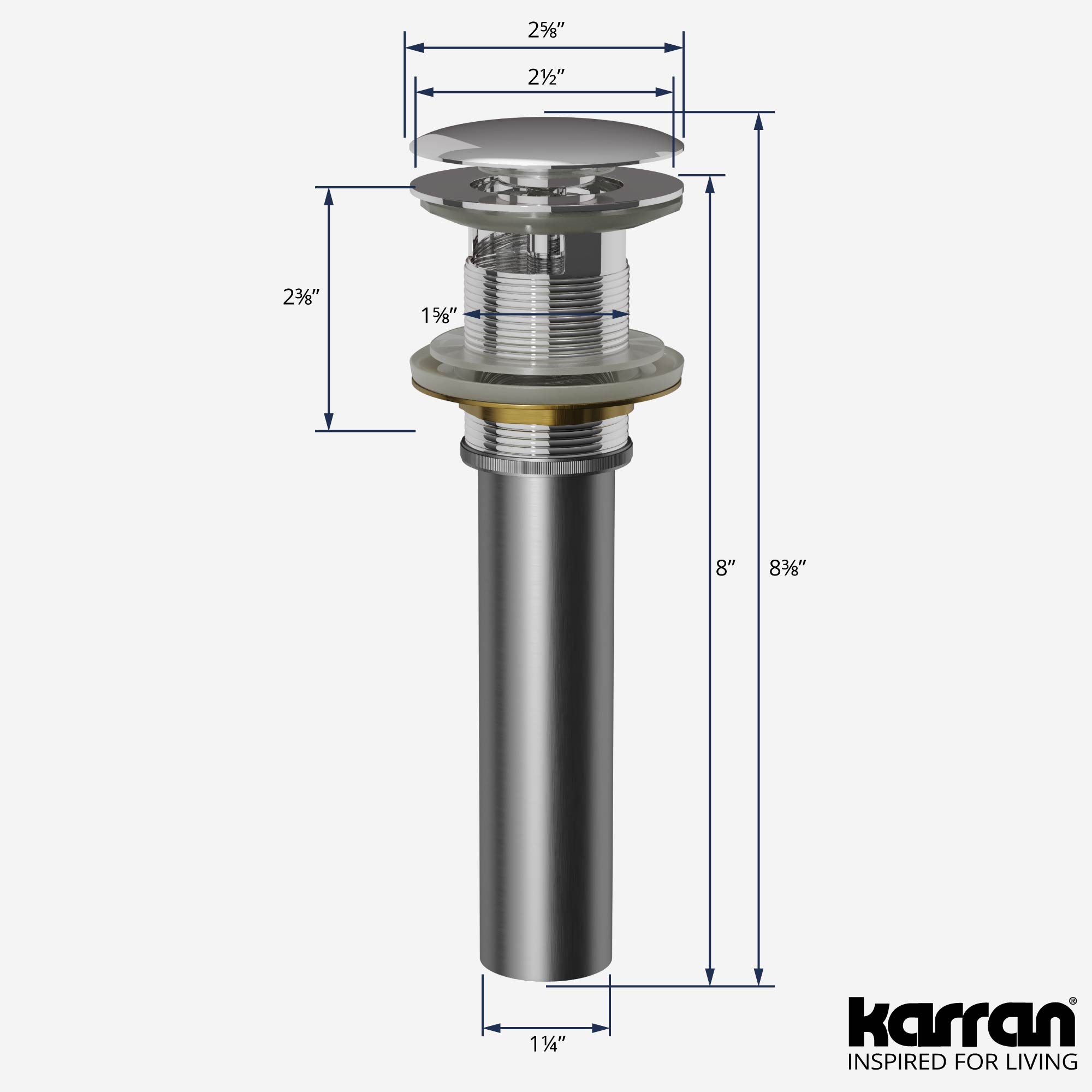 Karran PUOF25C Popup-Drains-Accessories - View #3