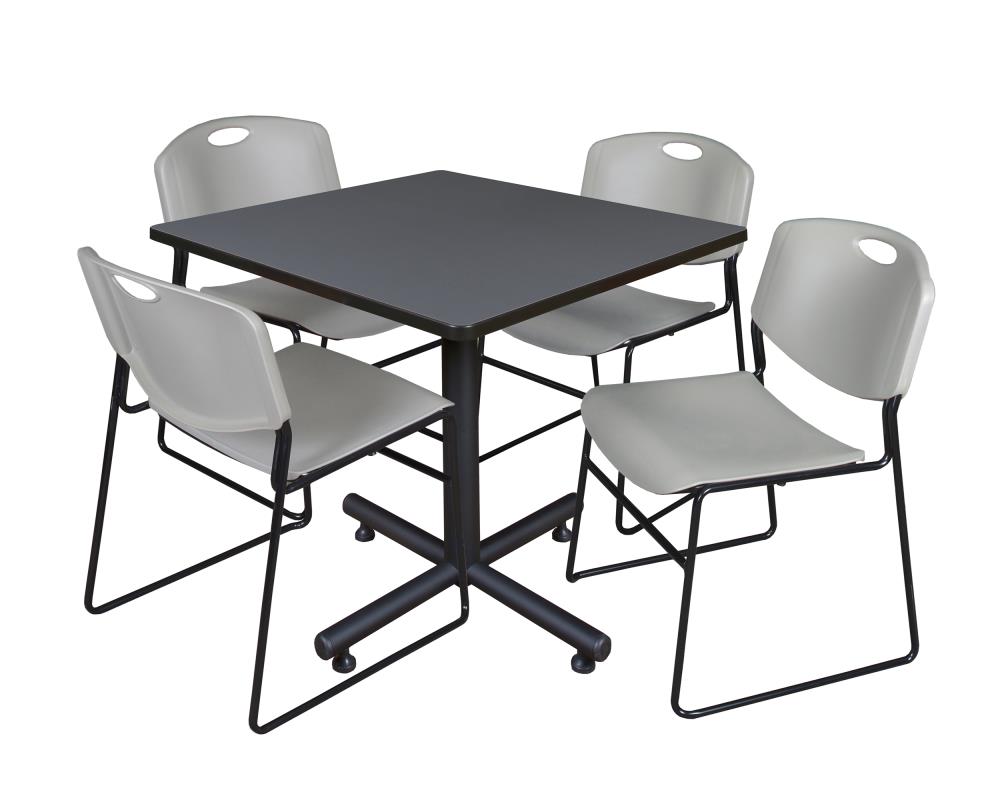 Regency TKB4242GY44GY Breakroom Gray 4-Person Training Table (42-in W x 29-in H)