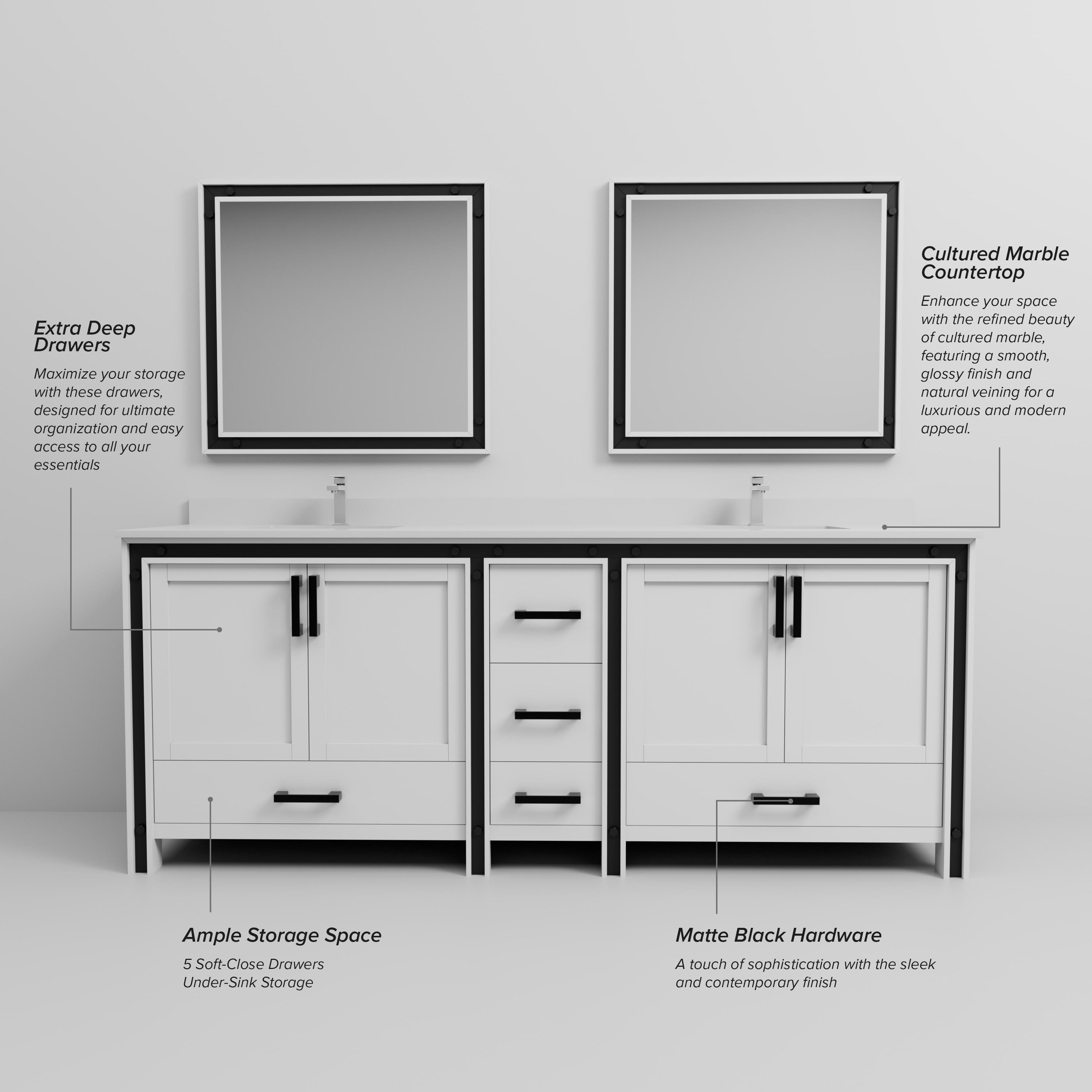 Lexora LZV352284SAJSM34F Bath-Vanity-Combo - View #7