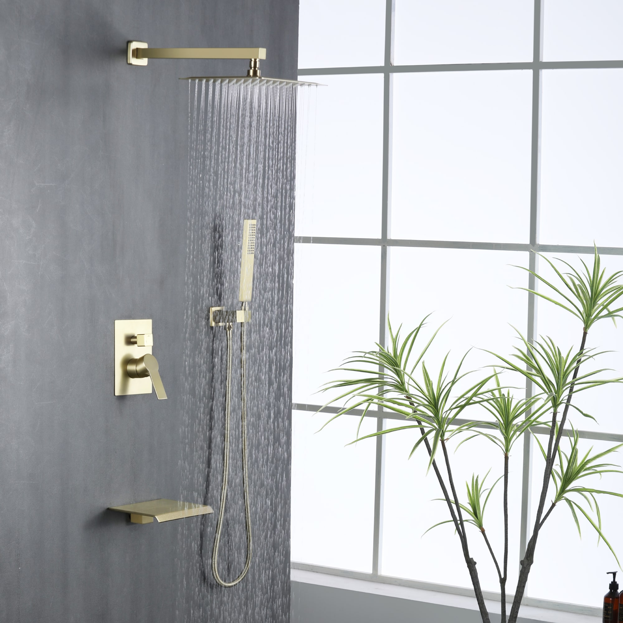 WELLFOR SPA-88018BG-10 Showerhead-Bar-Panels - View #10