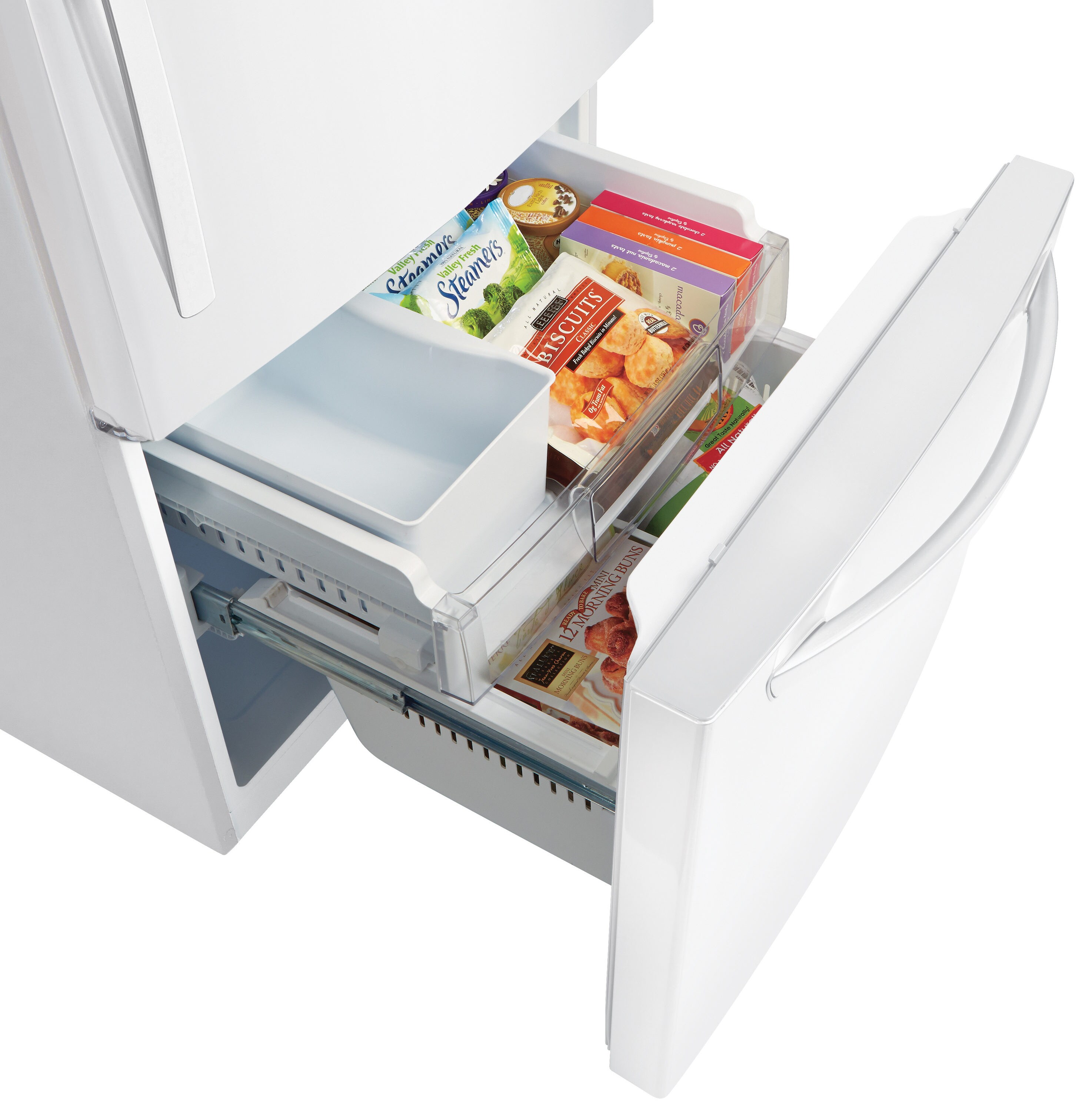 LG 22.1-cu ft Bottom-Freezer Refrigerator with Ice Maker (White) ENERGY ...