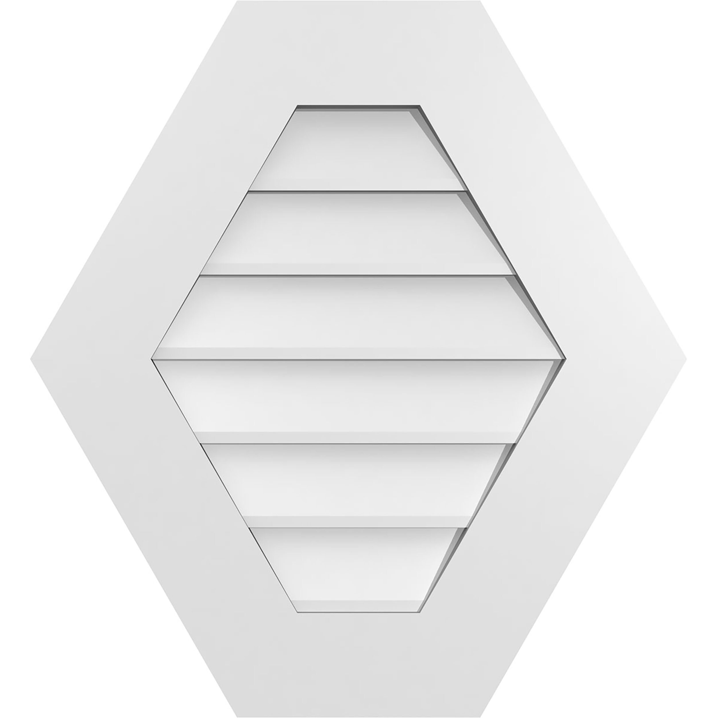 Ekena Millwork GVPHP22X2401SN 22-Inches x 24-Inches Off-white Peaked PVC Gable Louver Vent