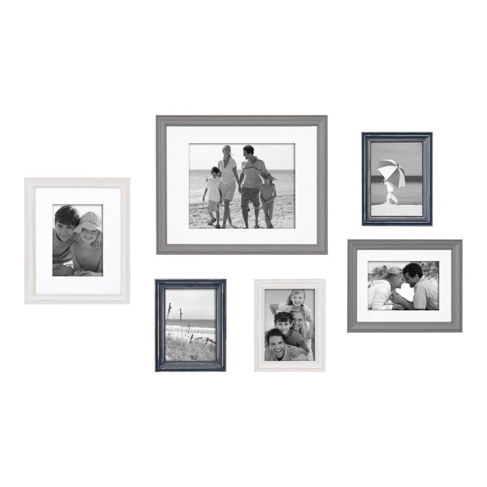 Kate and Laurel Multi/Gray Wood Picture Frame (4-in x 6-in) in the Picture  Frames department at