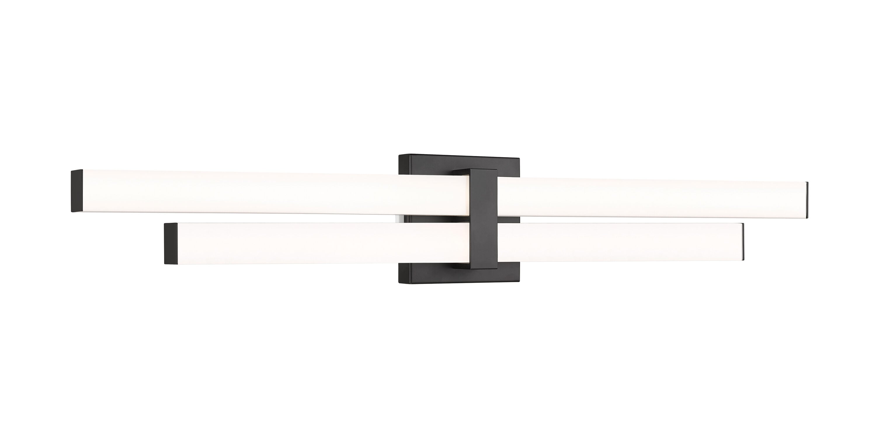 Z-Lite 1008-32W-MB-LED Zane 32-in 2 -Light Matte Black Integrated LED Modern/contemporary Vanity light