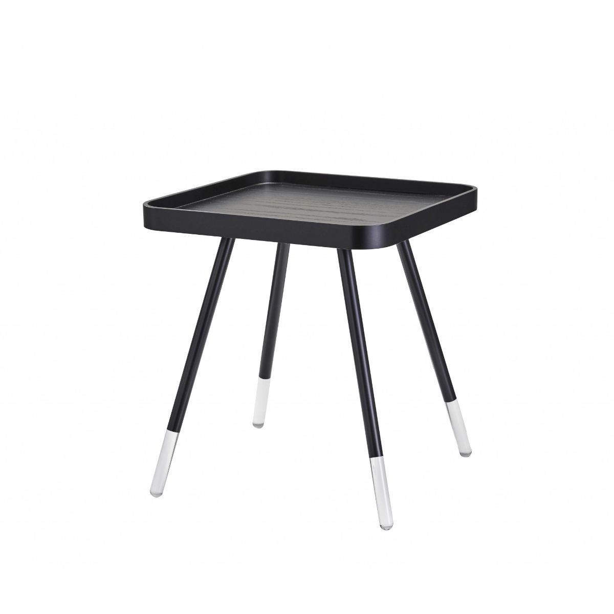 HomeRoots 372967 Amelia 19-in W x 21.25-in H Black Wood Scandinavian End Table Assembly Required