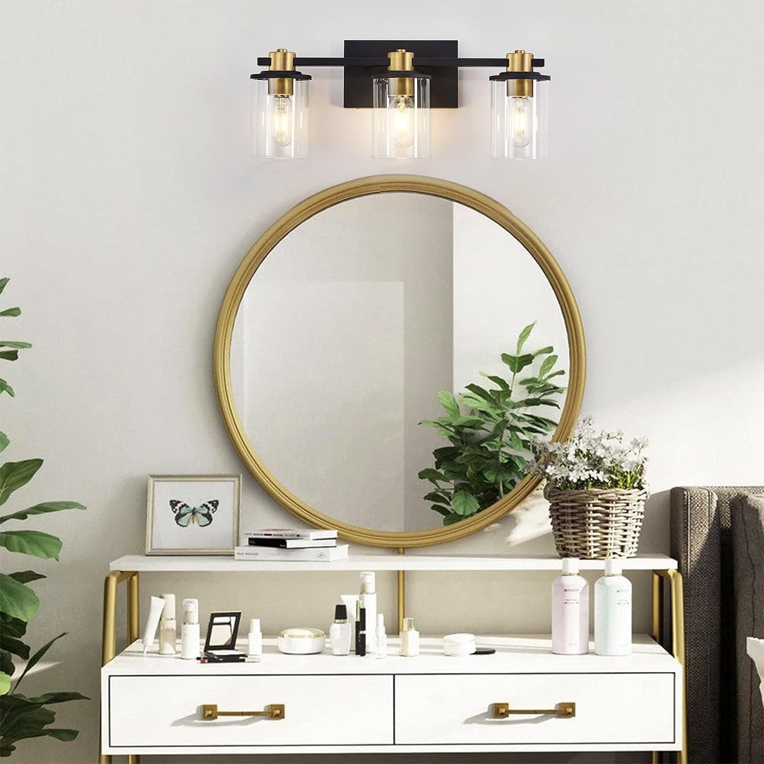 Black and Gold 6-Light Sputnik Chandelier