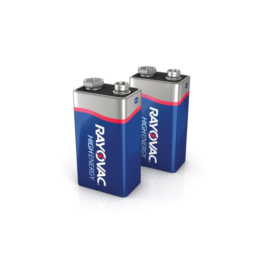 Rayovac High Energy 9V Batteries (2-Pack), Alkaline 9 Volt