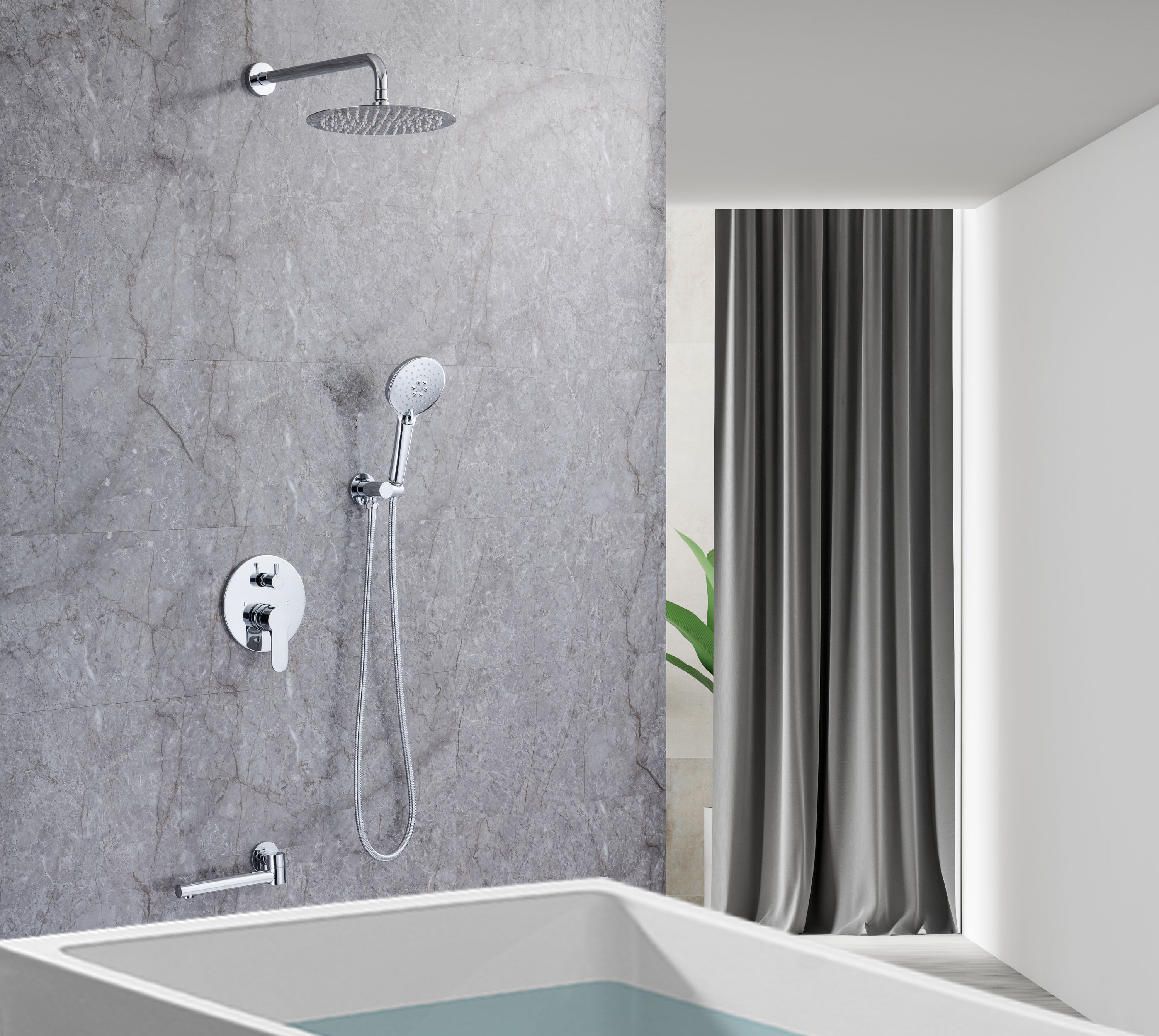 WELLFOR DB-03BF10PC Tub-Shower-Faucets - View #5