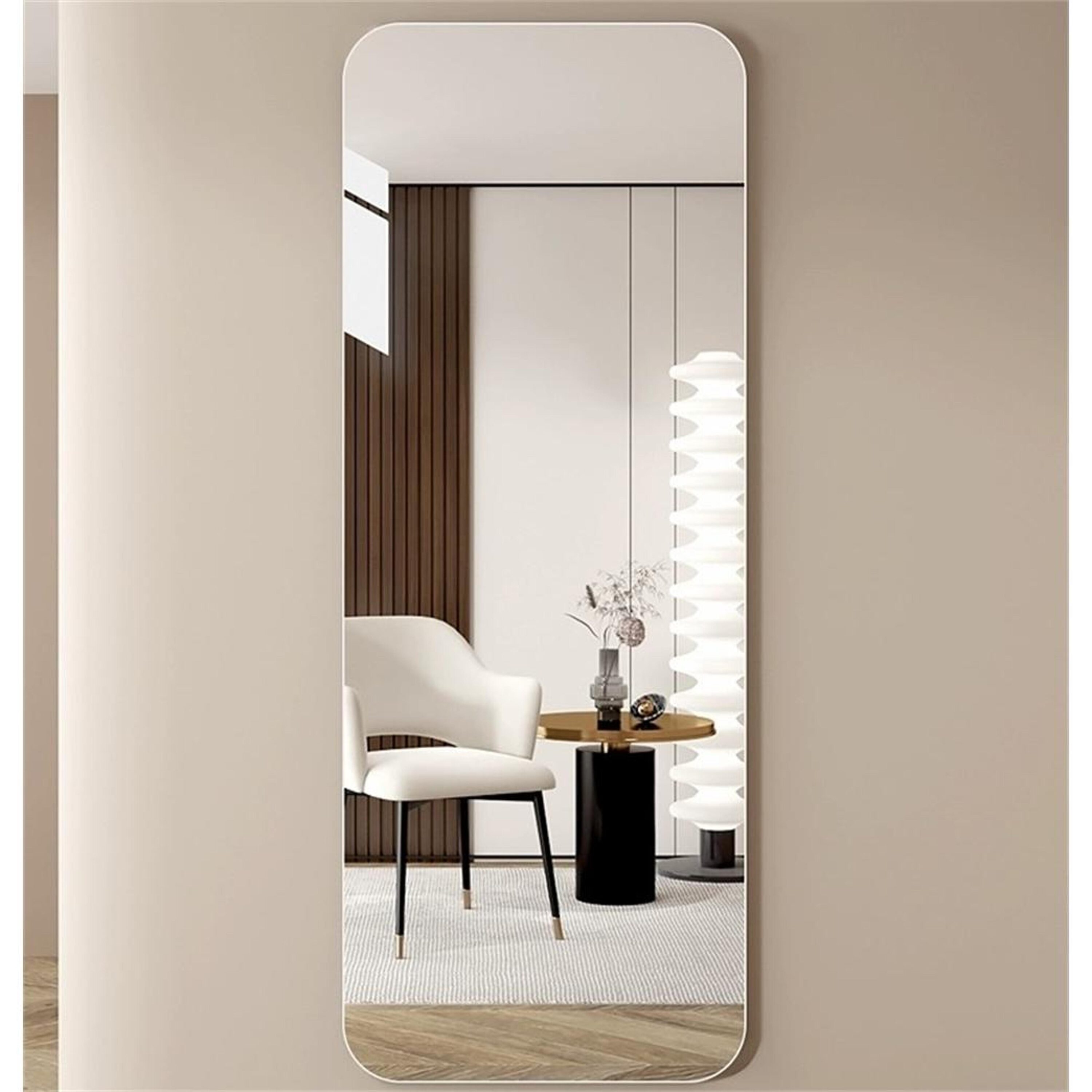 Bayfeve 15-in W x 60-in H Rectangle Clear Polished Frameless Full Length Wall Mirror