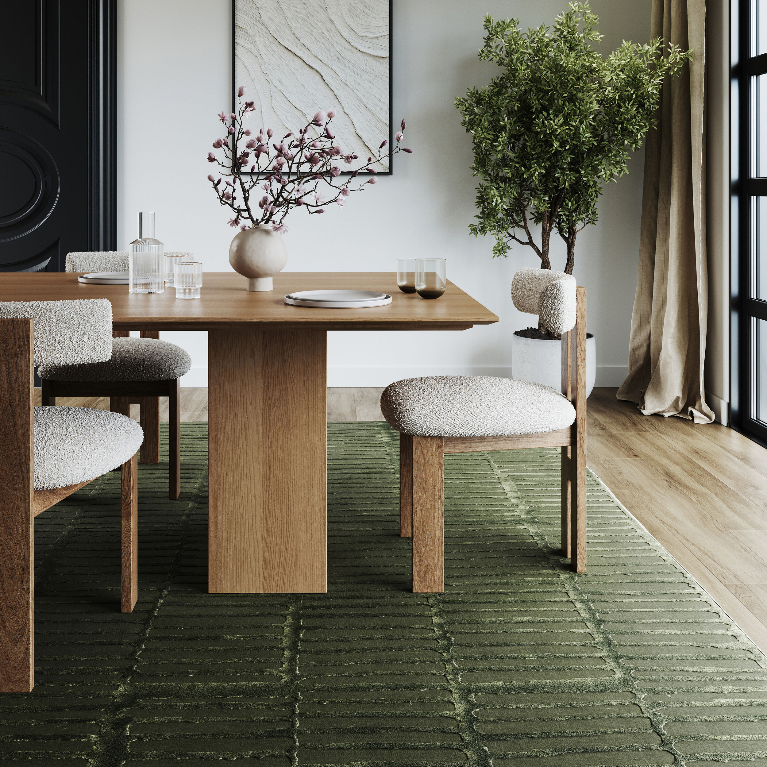 クラネ　ＬＯＮＧＳＨＡＧＧＹＬＡＤＹＭＡＸＩＣＯＡＴ nuLOOM Kailani Geometric Machine Washable 5' x 8' Area Rug