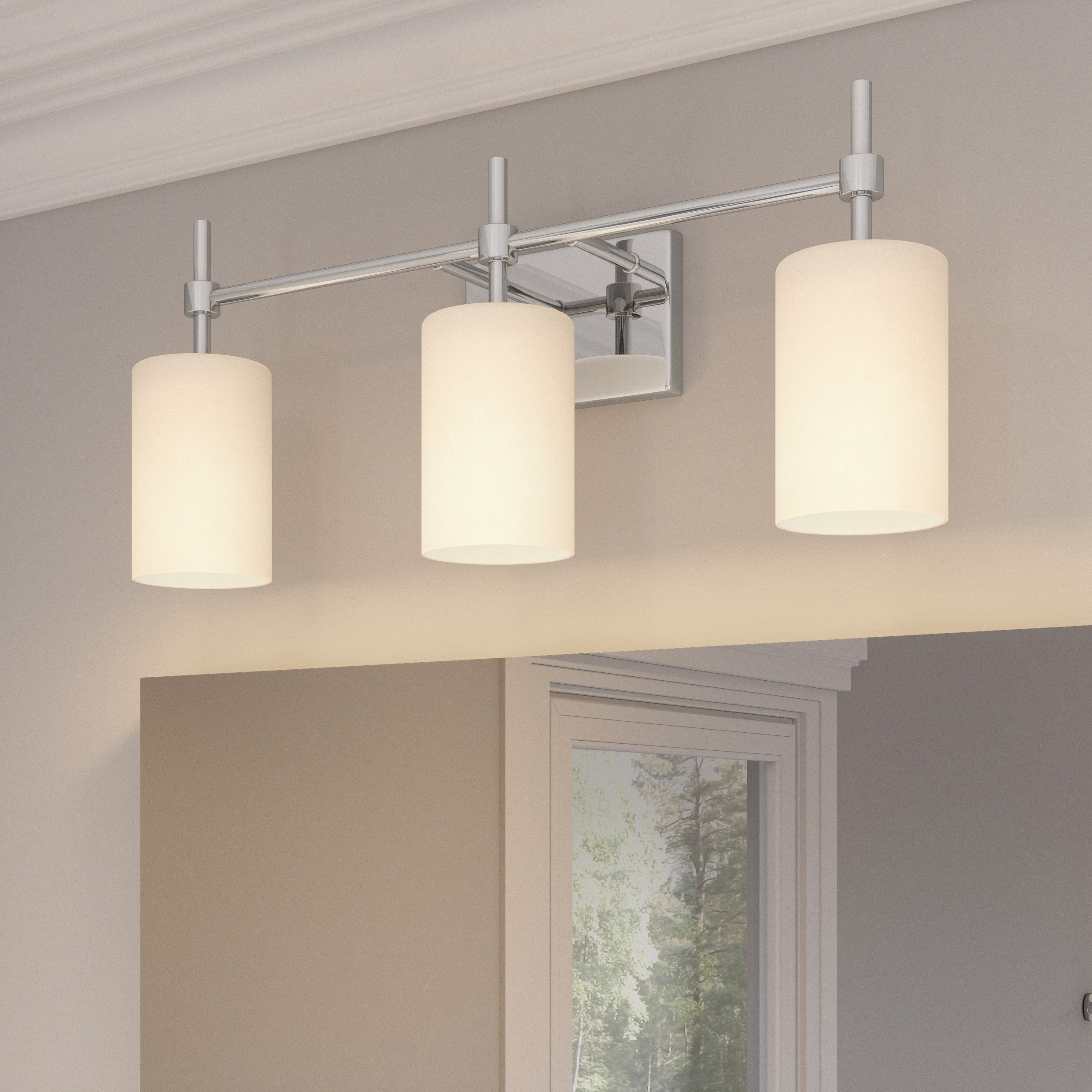 Quoizel LWS6944C1 Rossfield 24-in 3 -Light Polished Chrome Transitional Vanity light